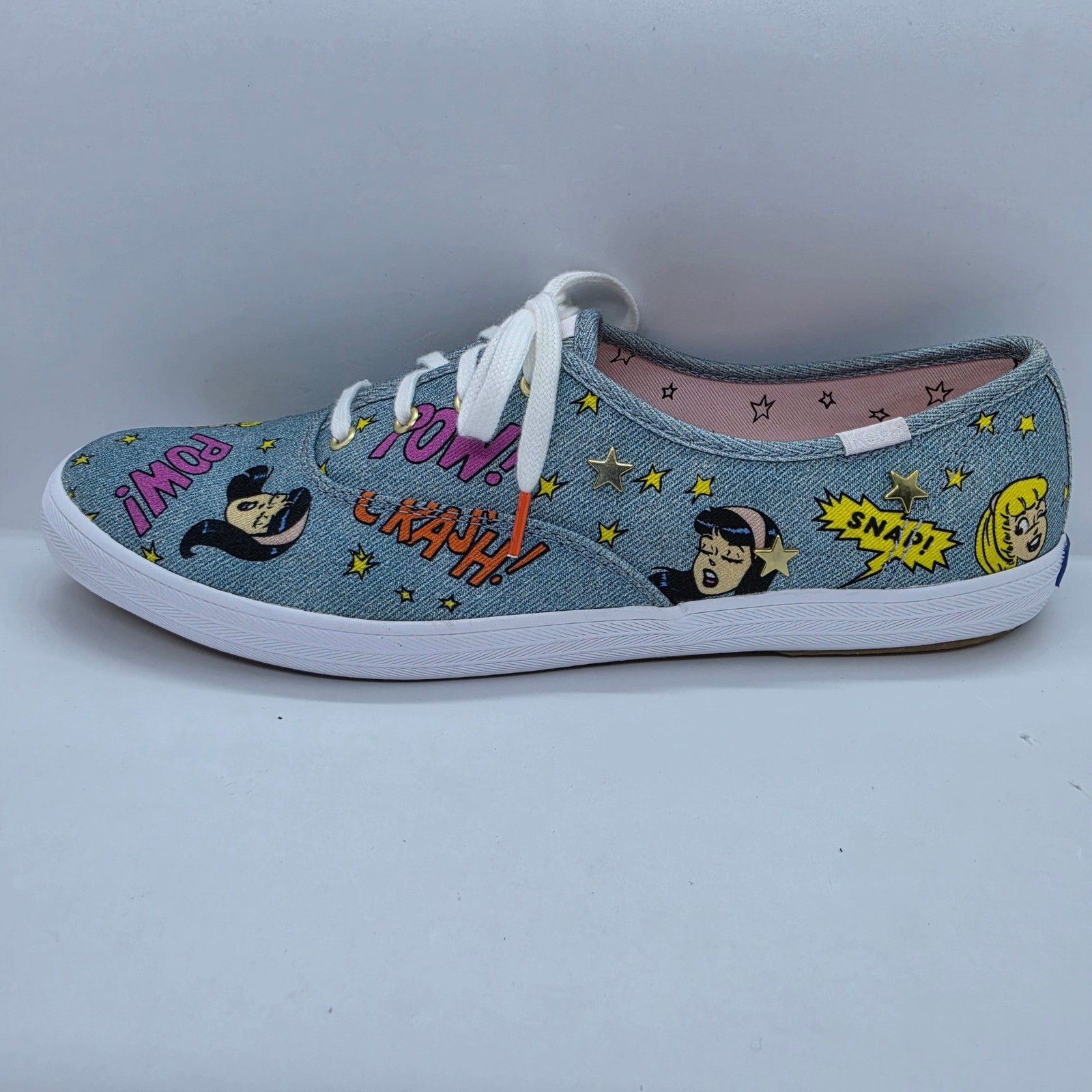 Keds Betty and Veronica Archie Comics Denim Sneakers Blue Pop Art WF60293 9.5