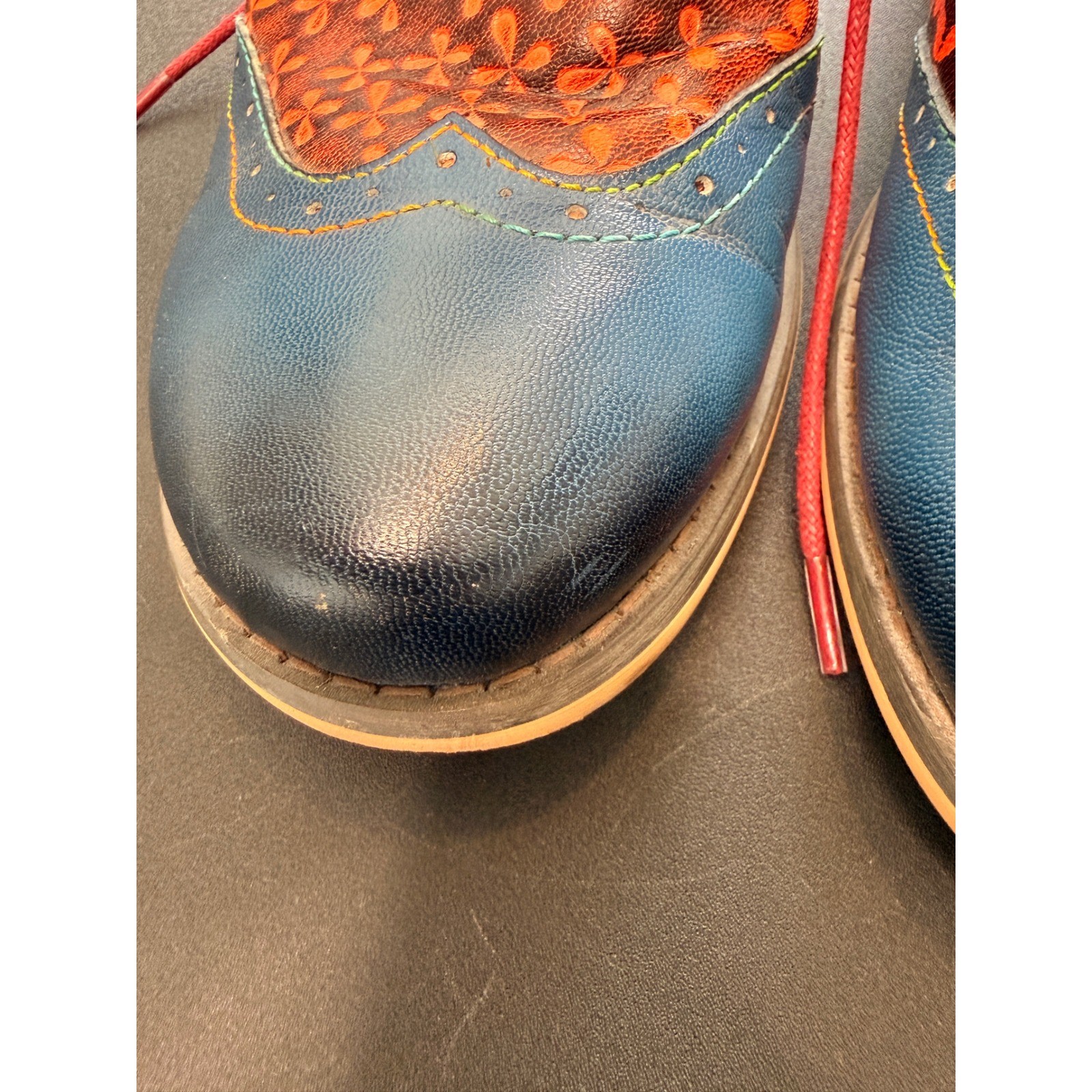 Luckyiu Iliyah Shoes Colorful Oxford Shoes Art to Wear Preppy Academia Floral