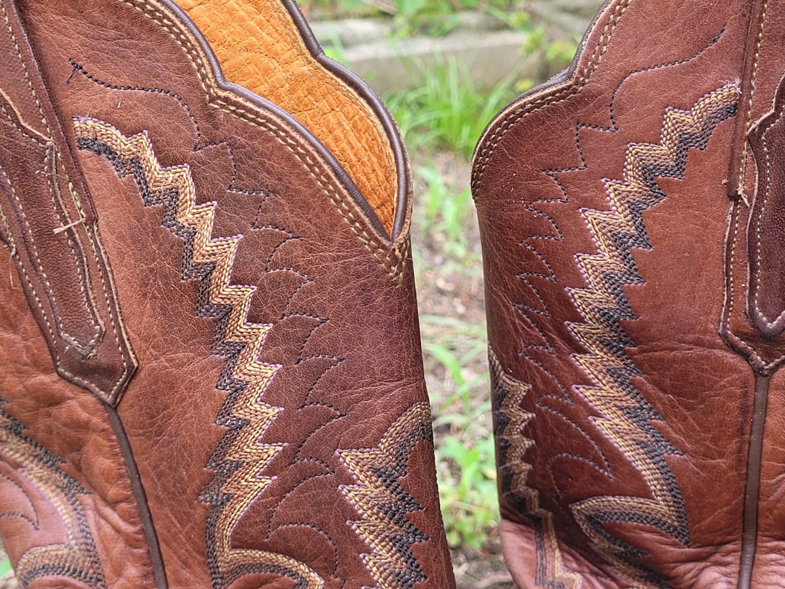 Lucchese Classics Caiman Boots 7.5 B Women’s Square Toe Handmade USA
