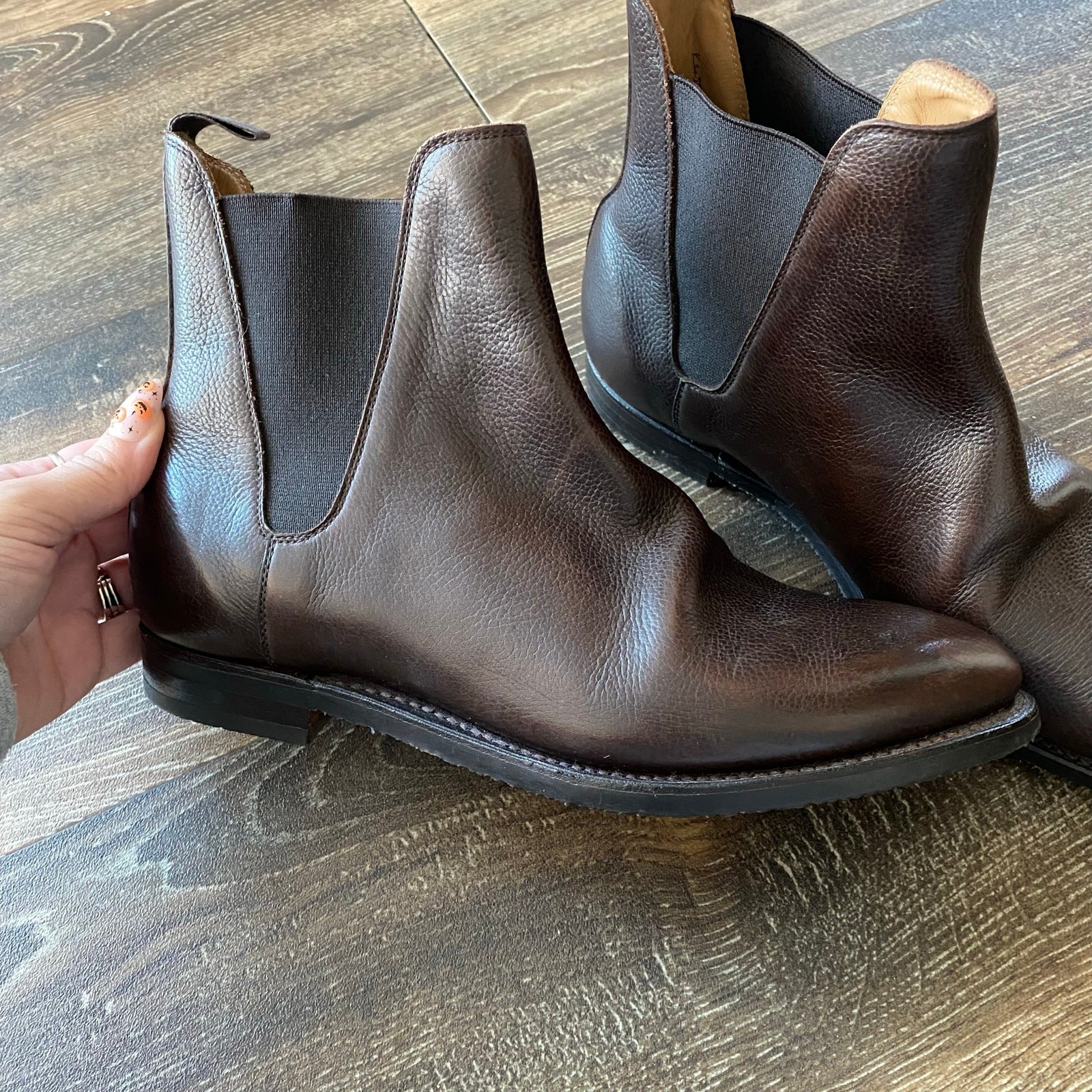 Crockett & Jones Rachel Brown Leather Chelsea Boot Size 7