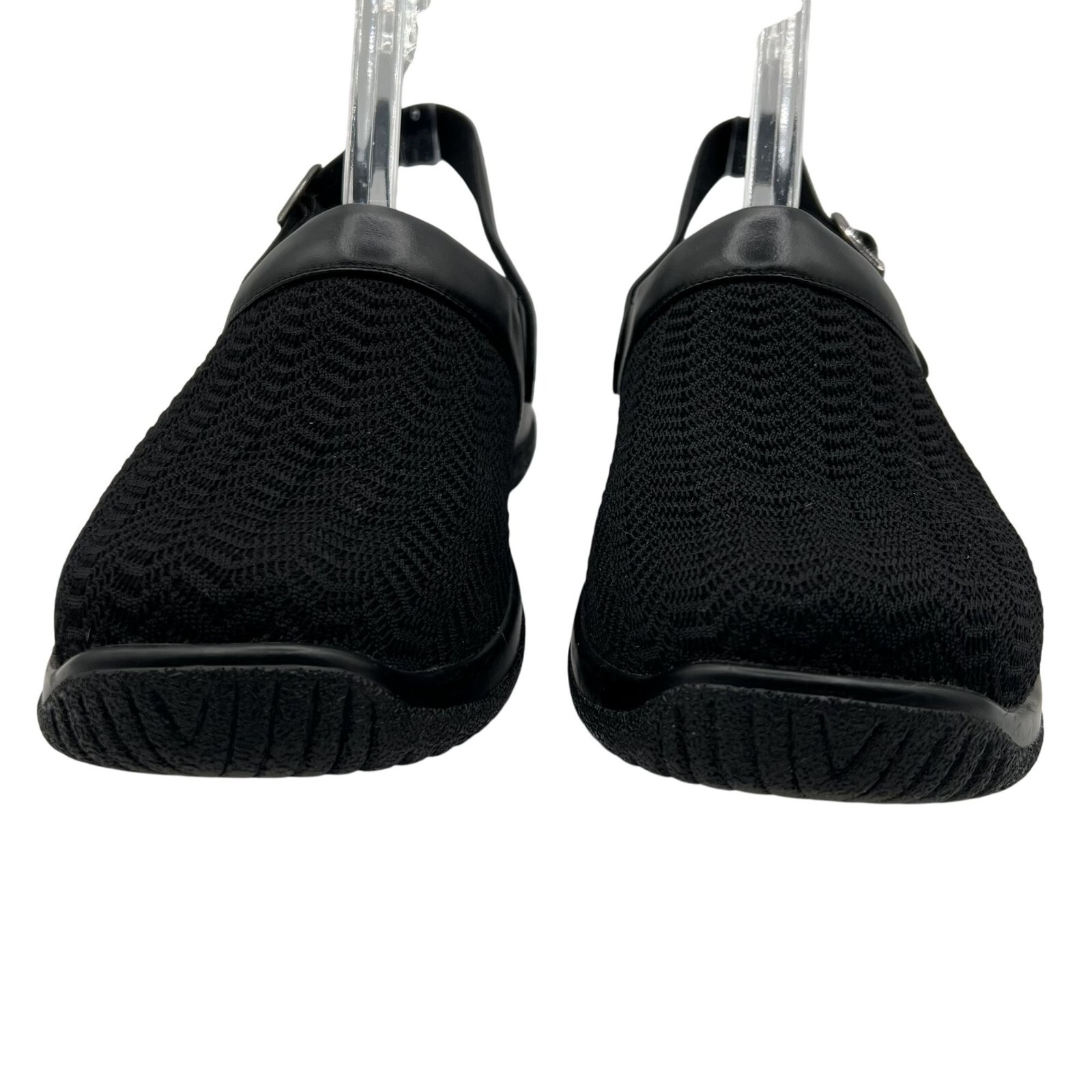 Drew Savannah Women 10 M Stretchable Clog Black Wavy Slip On Shoes Buckle Mule