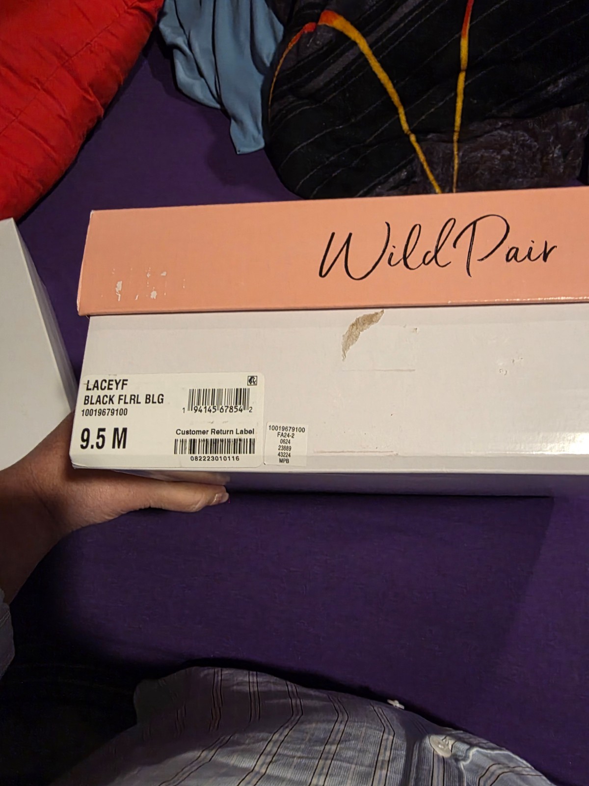 NIB Wild Pair Crystal covered black flower boots size 9.5