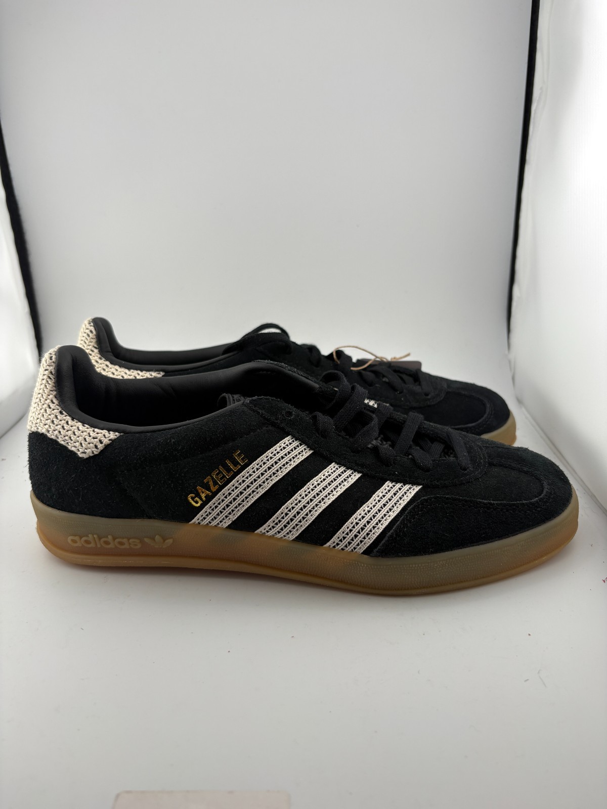NEW adidas Gazelle Indoor Core Black Wonder White JI2755 Size 7W NO BOX
