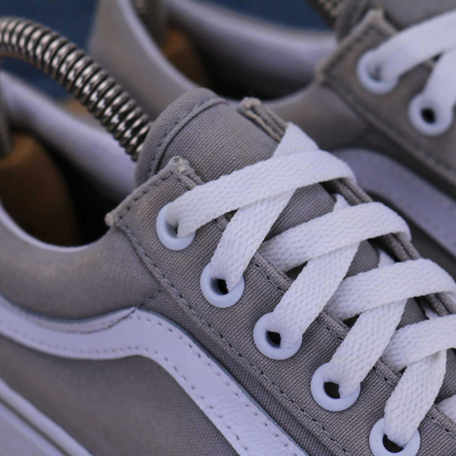 Vans Shoes Old Skool Sk8 Gray Canvas Skate Low Sneaker 751505 Sz Men 5 Women 6.5