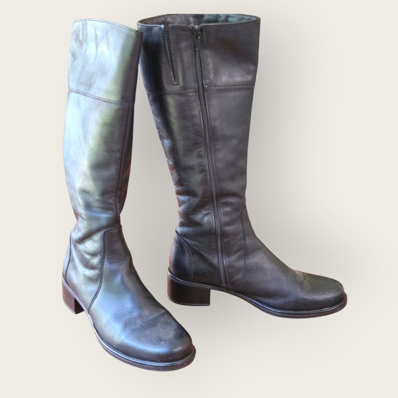 La Canadienne 30742 Black Leather Waterproof Knee High Boots Womens 7.5 M Canada