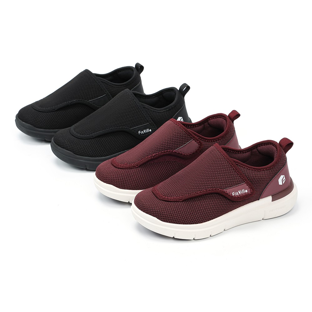 FitVille Womens Diabetic Shoes Extra Wide Walking Shoes Slip-On Orthopedic 6-11