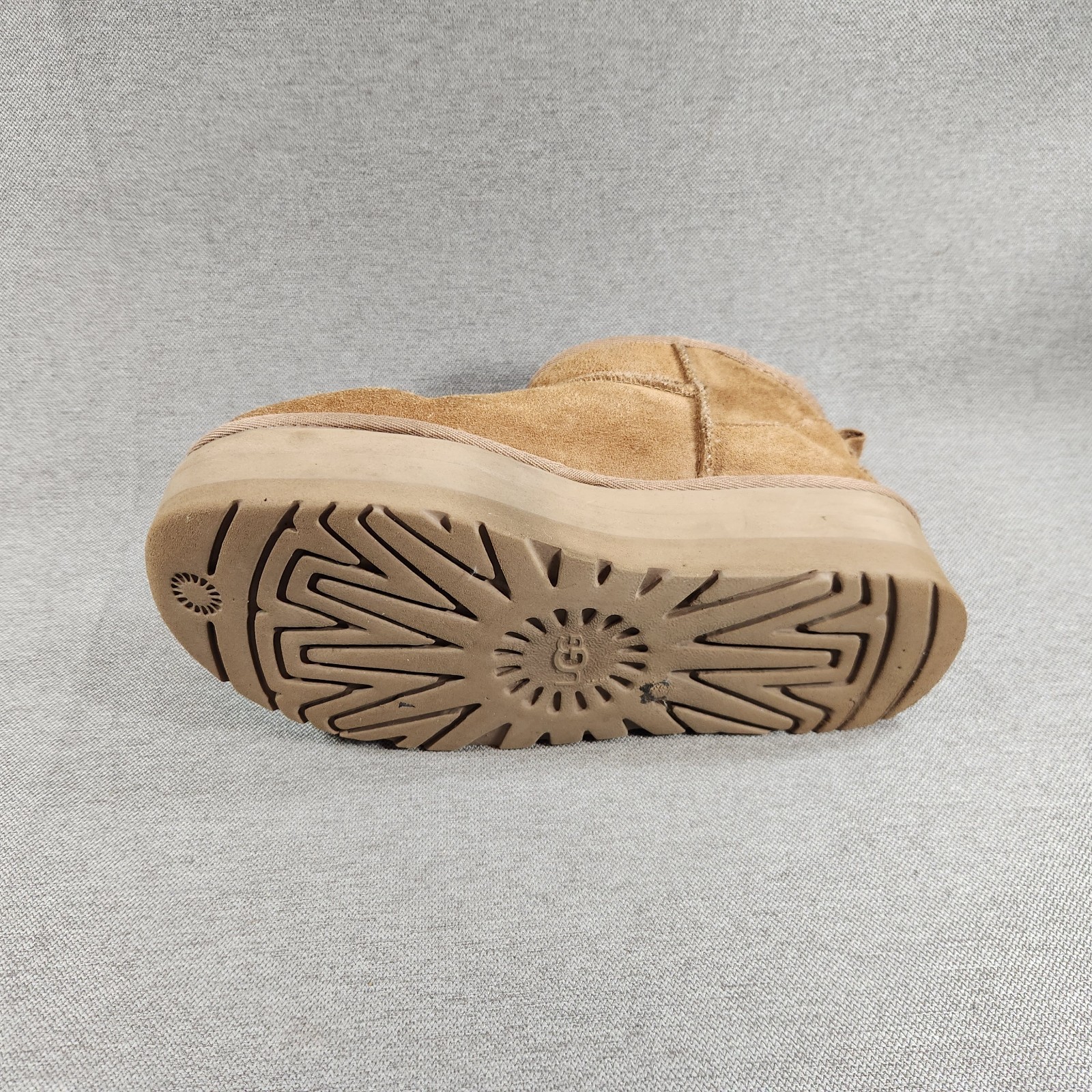UGG Classic Ultra Mini Platform Womens Size 8 Chestnut Brown Suede Boots 1135092