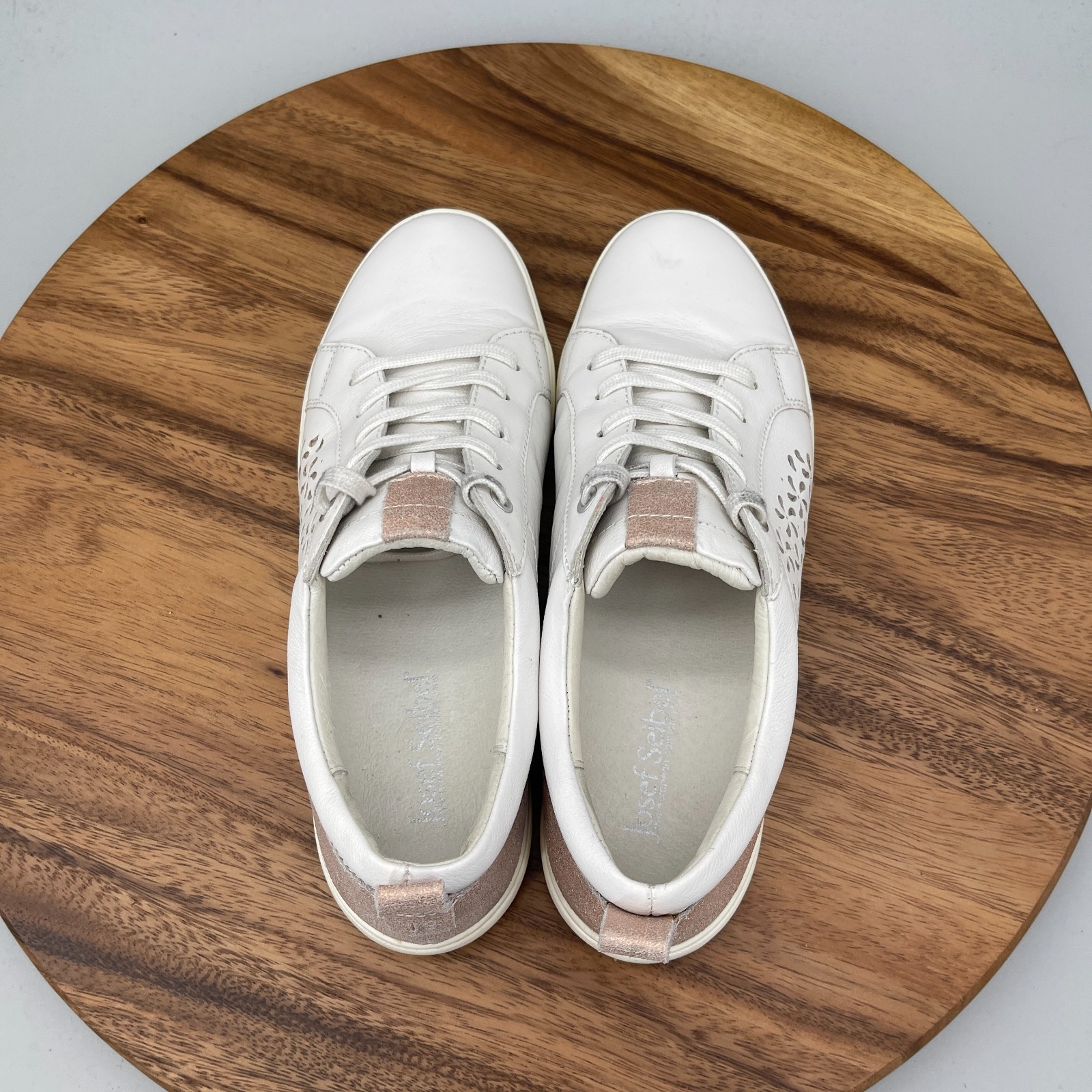Josef Seibel Caren 06 Shoes Womens Size 8 / 39 White Leather Casual Comfort