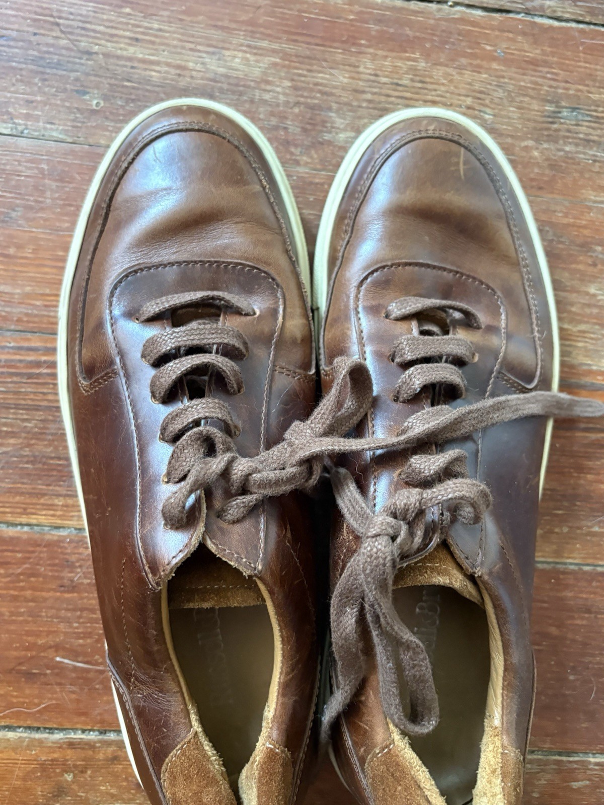 Russell And Bromley Women’s Dress Sneakers Brown Leather Size 41 EU 10 US