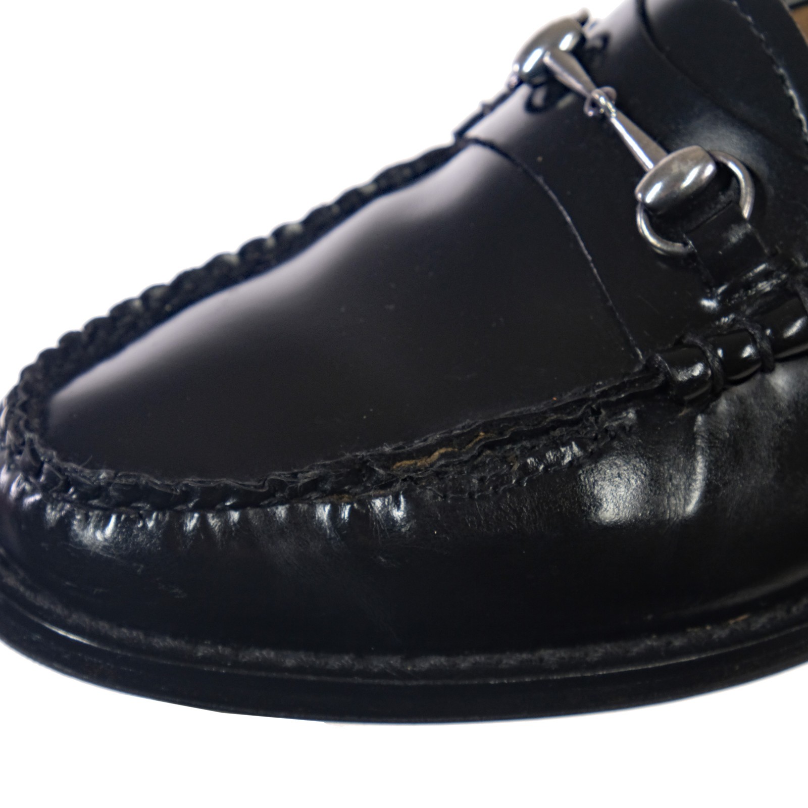 GH BASS Weejuns Lianna Horsebit Loafers Shoes Sz. 7 B Leather Black Women’s