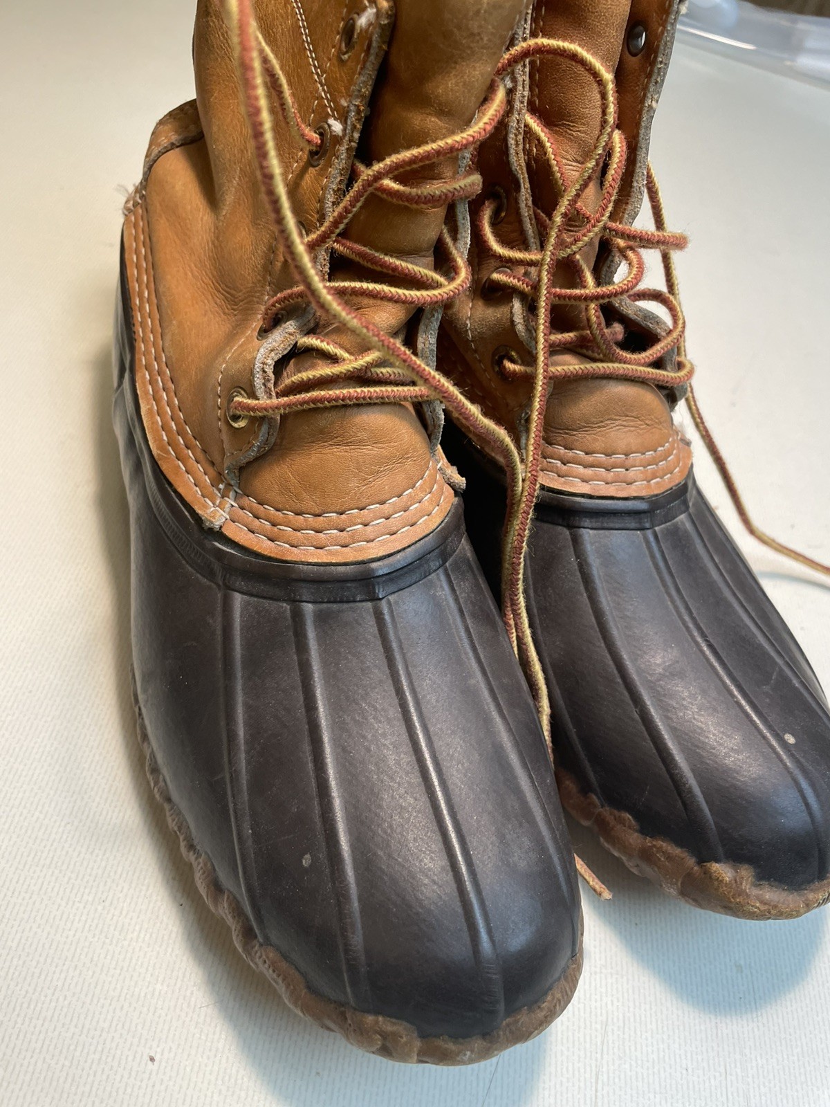 LL Bean Brown Leather Duck Boots Size 9 Women’s Maine Hunting Shoe Outdoors