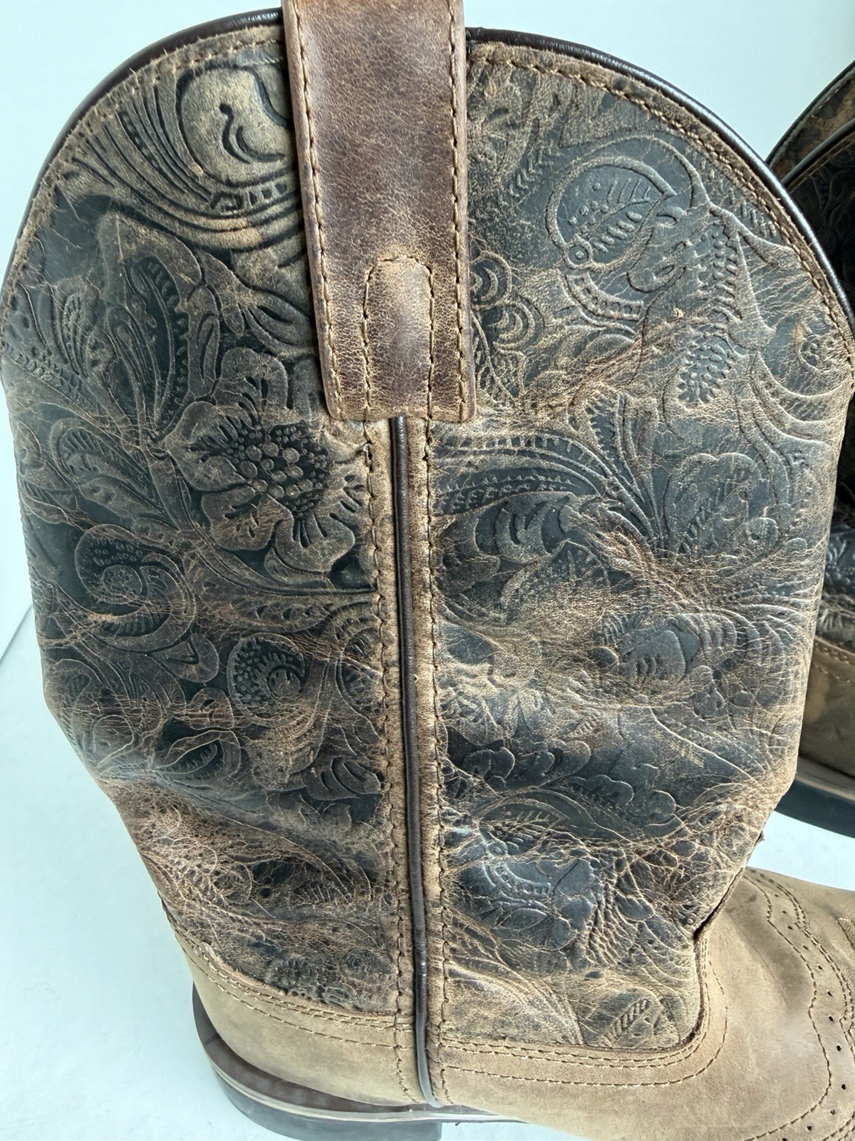 Smoky Mountain Western Boots Womens Brandy Size 8 Embossed 6932 Beautiful Boot