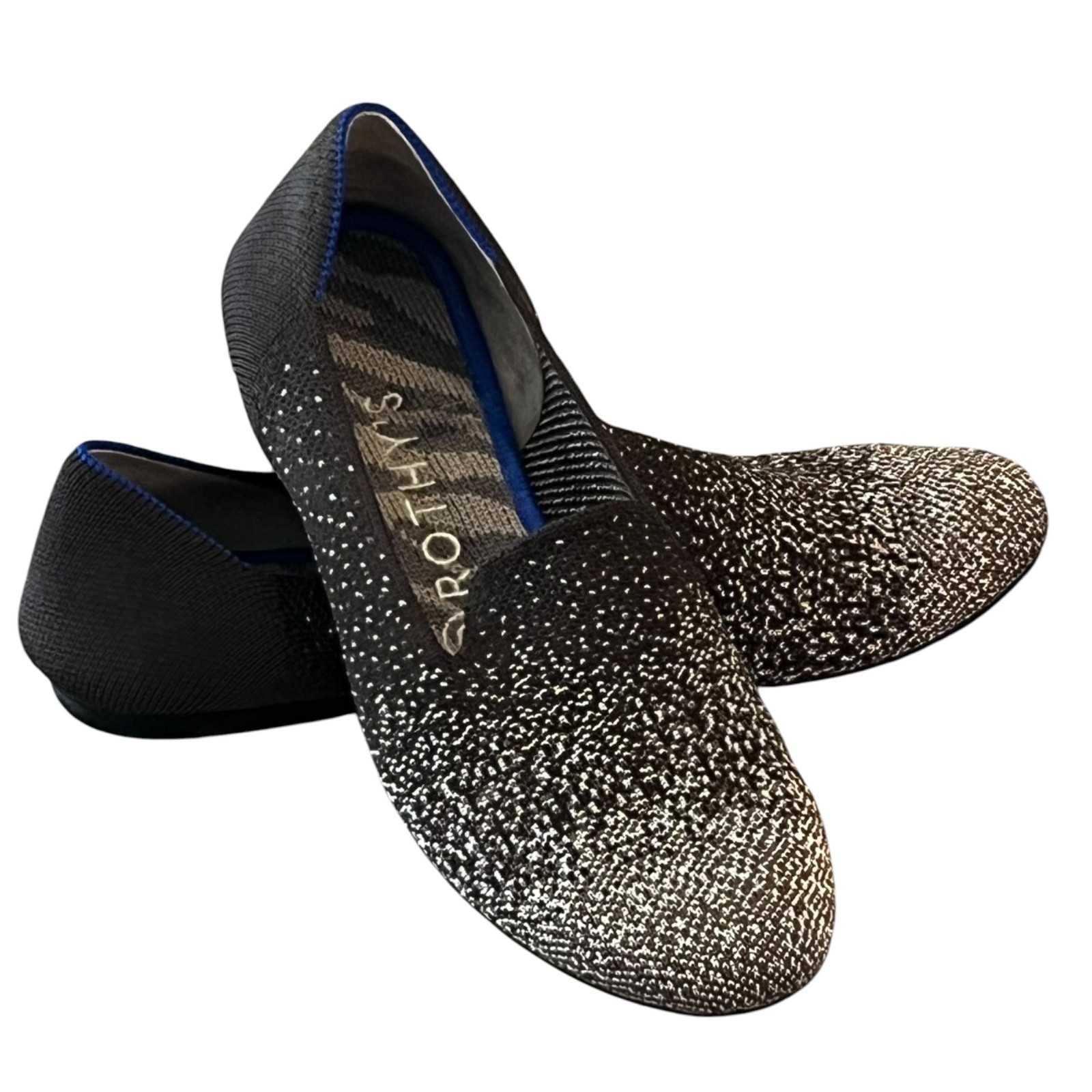 Rothy’s The Loafer Shoes Womens 6.5 Twilight Metallic Slip On
