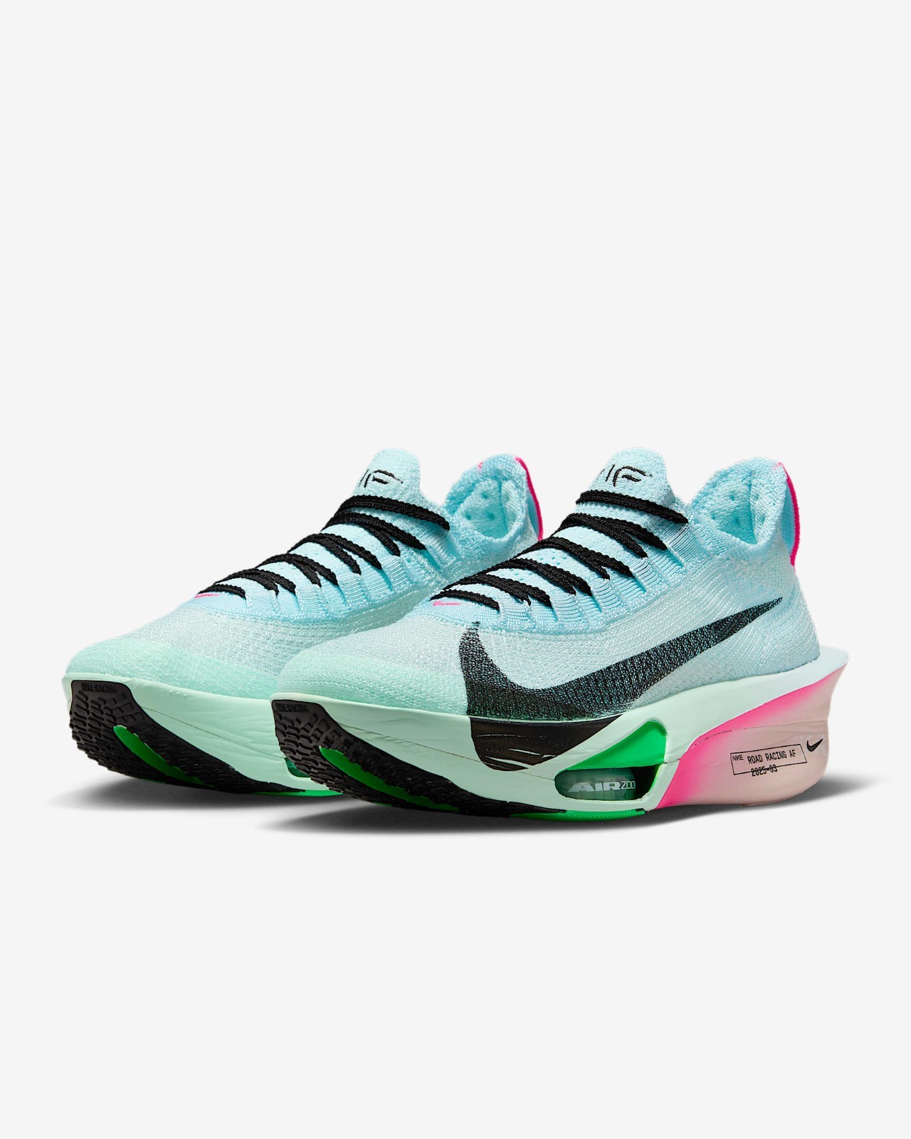 NIKE Women’s Alphafly 3 FD8315-400 Glacier Blue Mint Foam Green Shock Black