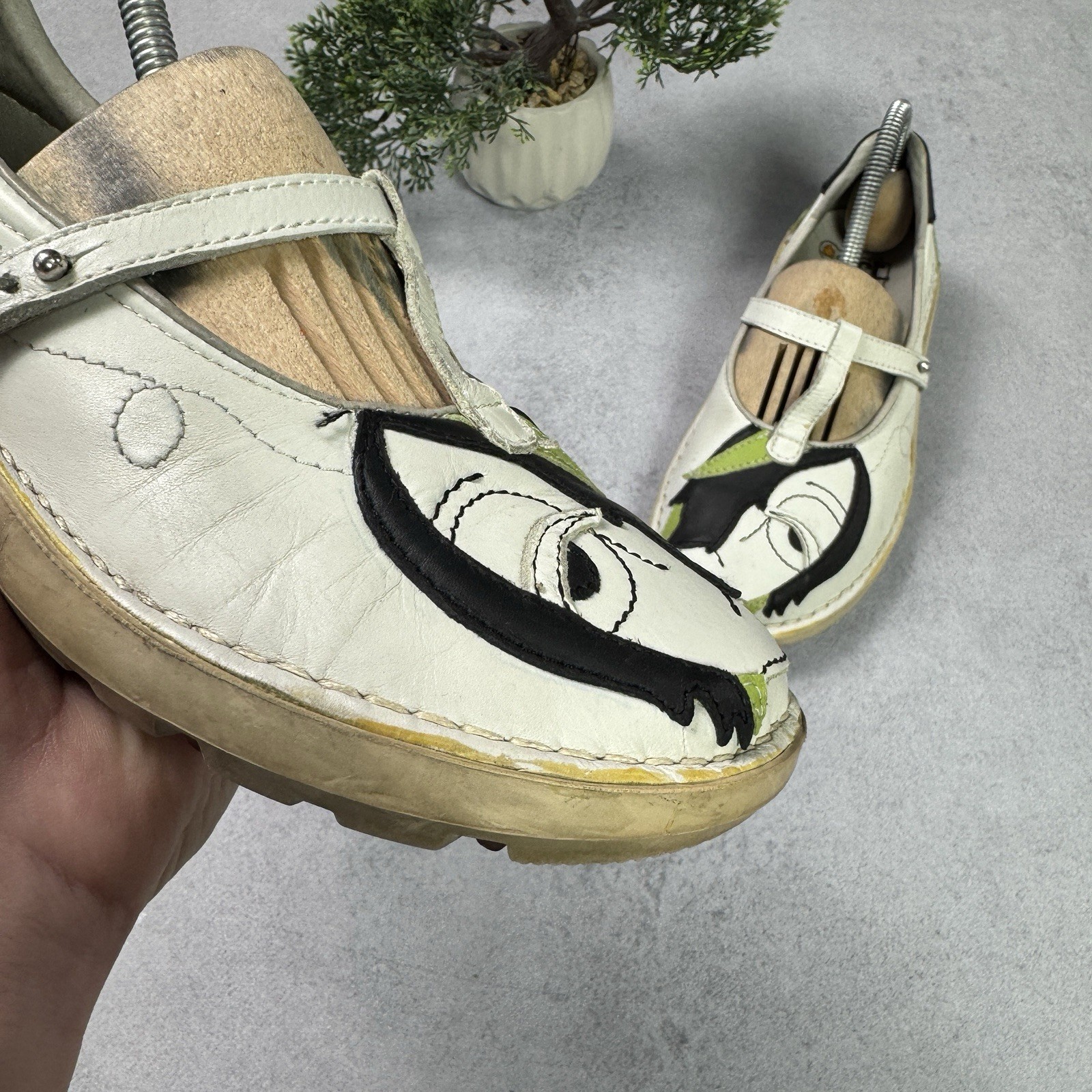Vintage The Art Women Balerina Chuncky Shoes Flats Sandals EU 38 US 8