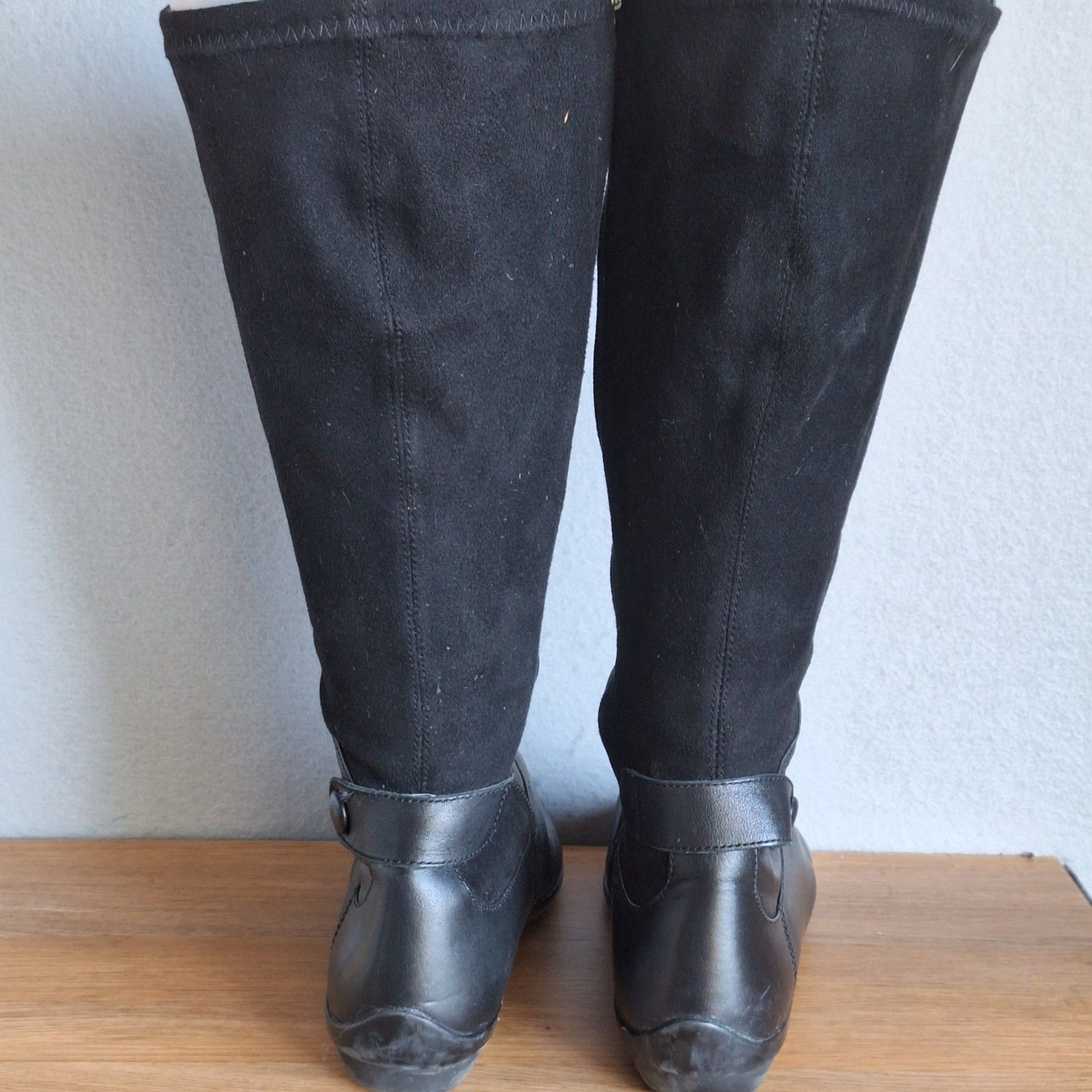 Dansko Odette Tall Leather Riding Boots Women’s 8.5 Black Zip Boots Wide Calf
