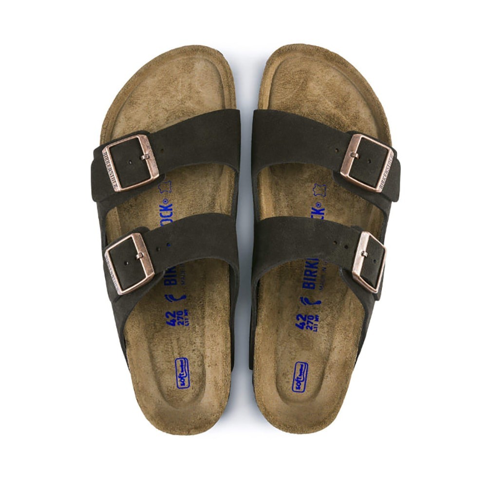 Birkenstock Arizona Suede Leather Soft Footbed Unisex Sandals – Mocha