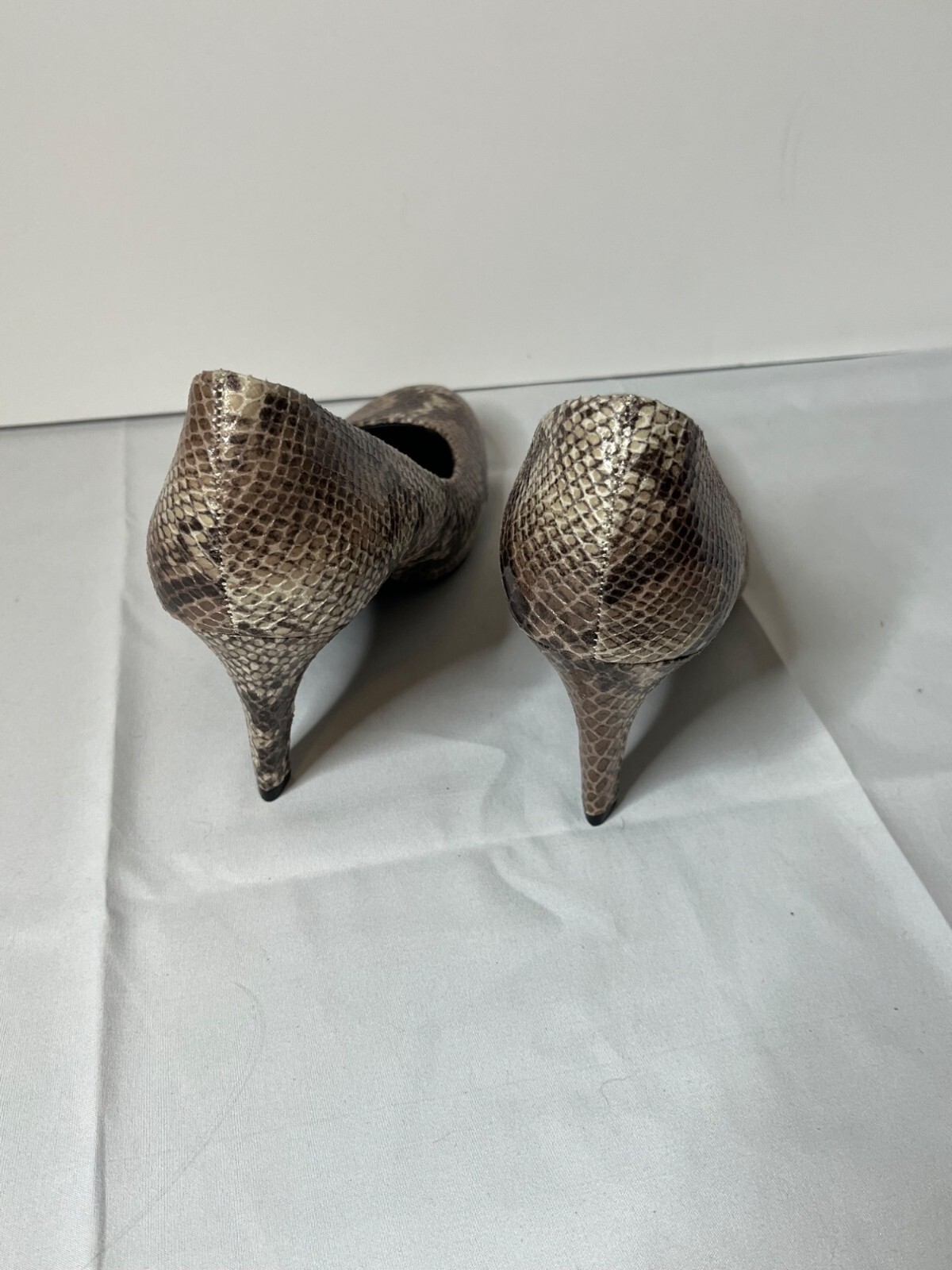 Snake Print High Heels Faux Leather Shoes 8.5 Target Made In China All Man-Made