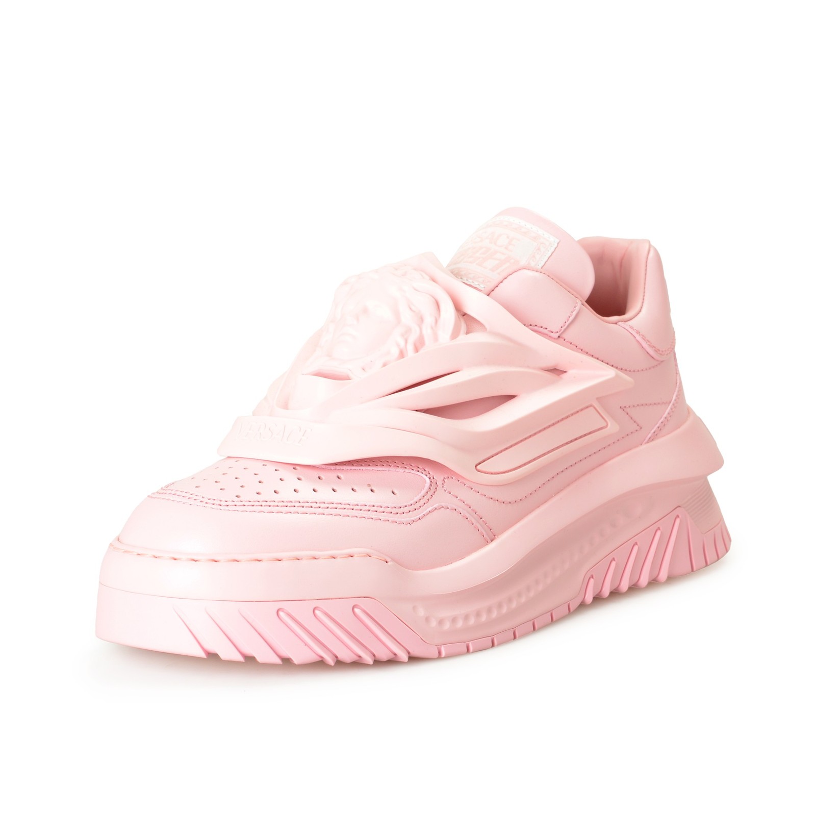 Versace Women’s «Odissea» Rose Pink 100% Leather Sneakers Shoes US 6 IT 36