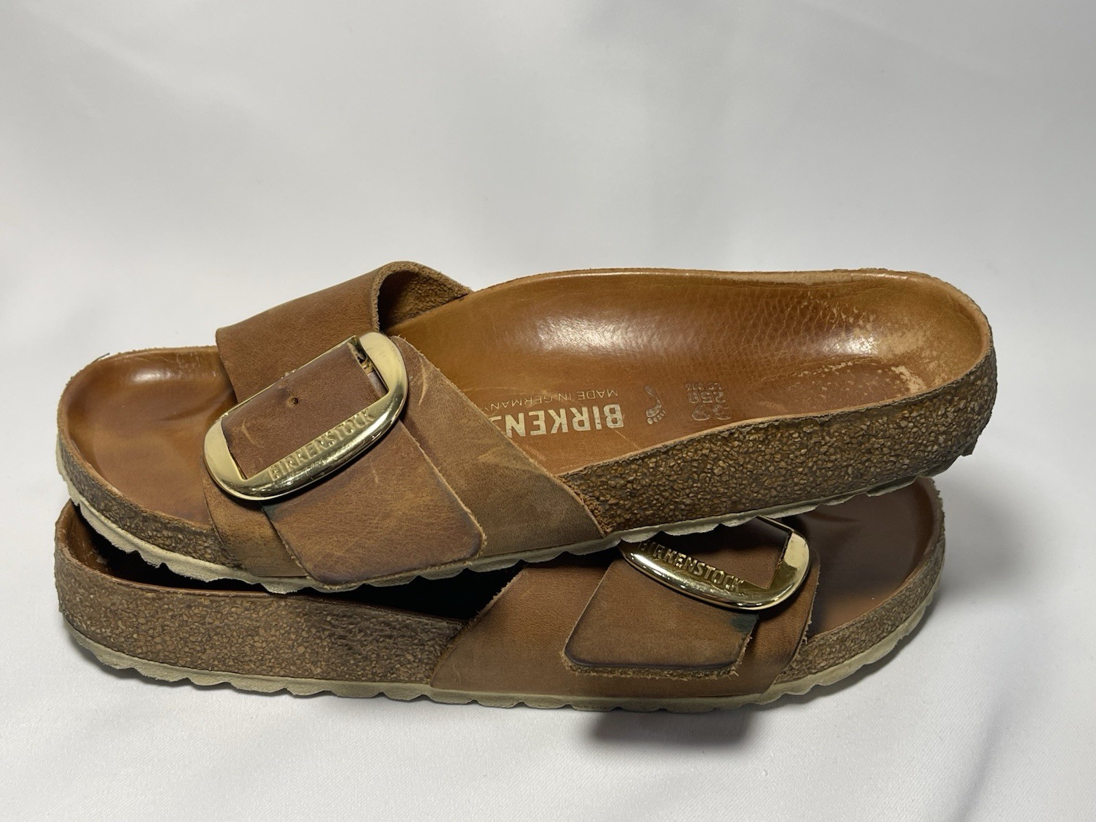 Birkenstock Madrid Big Buckle Women’s Sandals – Cognac EU 39 Narrow