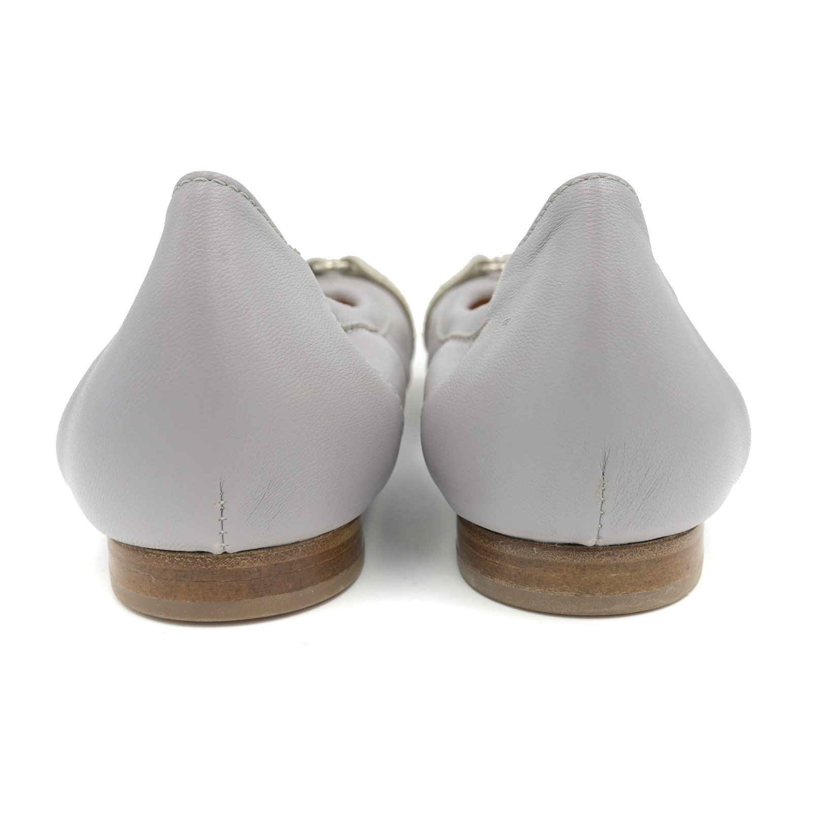 *BRAND NEW!* AGL Pale Lavender/Silver Metallic Cap Toe Ballet Flats sz 37 / 7 US