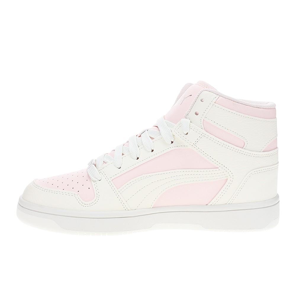 PUMA Rebound Layup Rcl Shine High Top Womens Pink, White Sneakers Casual Shoes