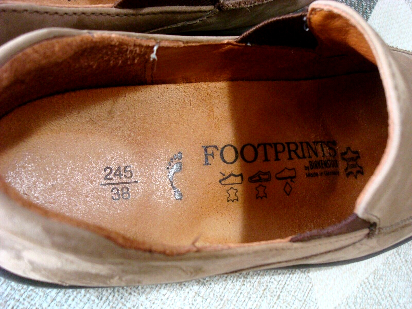 Footprints by Birkenstock Natoma Brown Nubuck Leather Loafers EU 38 US 7-7 1/2