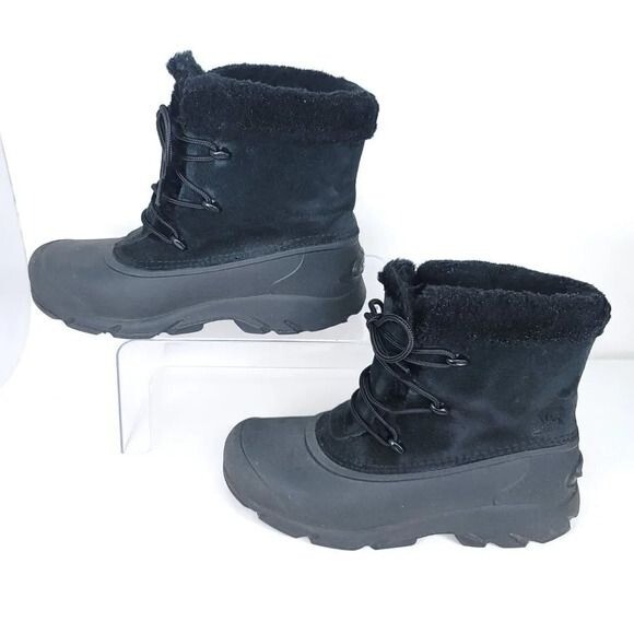 SOREL Snow Angel Womens 6.5 Insulated Waterproof Winter Boot Black Warm Leather