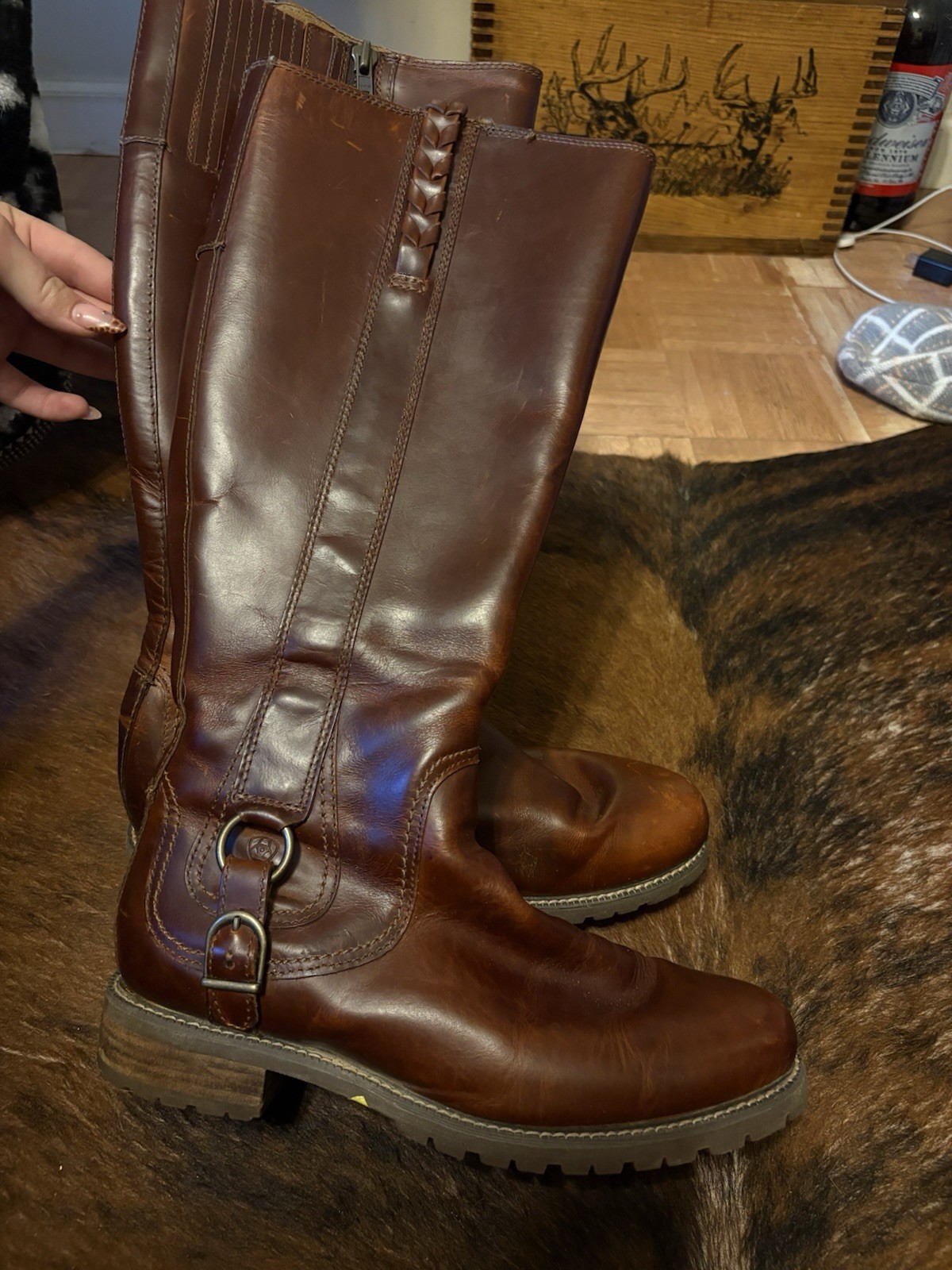 Ariat Salen Brown Leather Equestrian/Riding Boots US Womens 9 EU 40 EXCELLENT