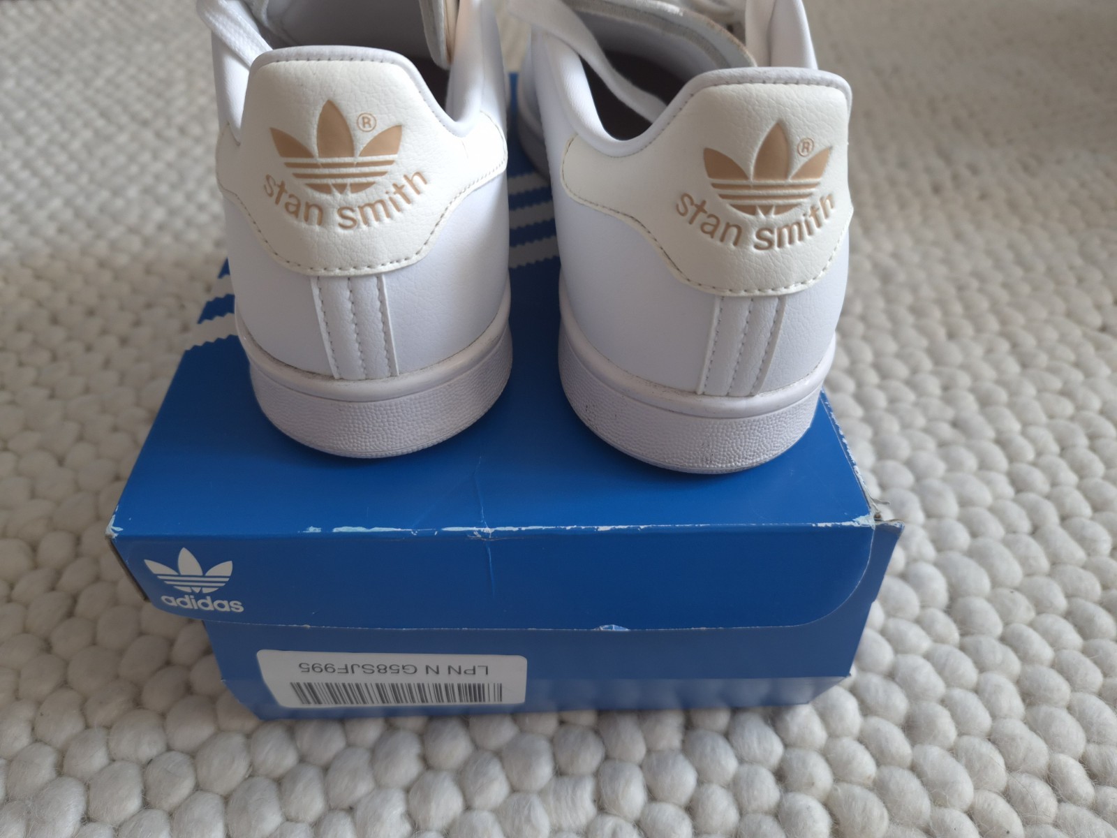 Size 7.5- Adidas Stan Smith White Pale Nude W