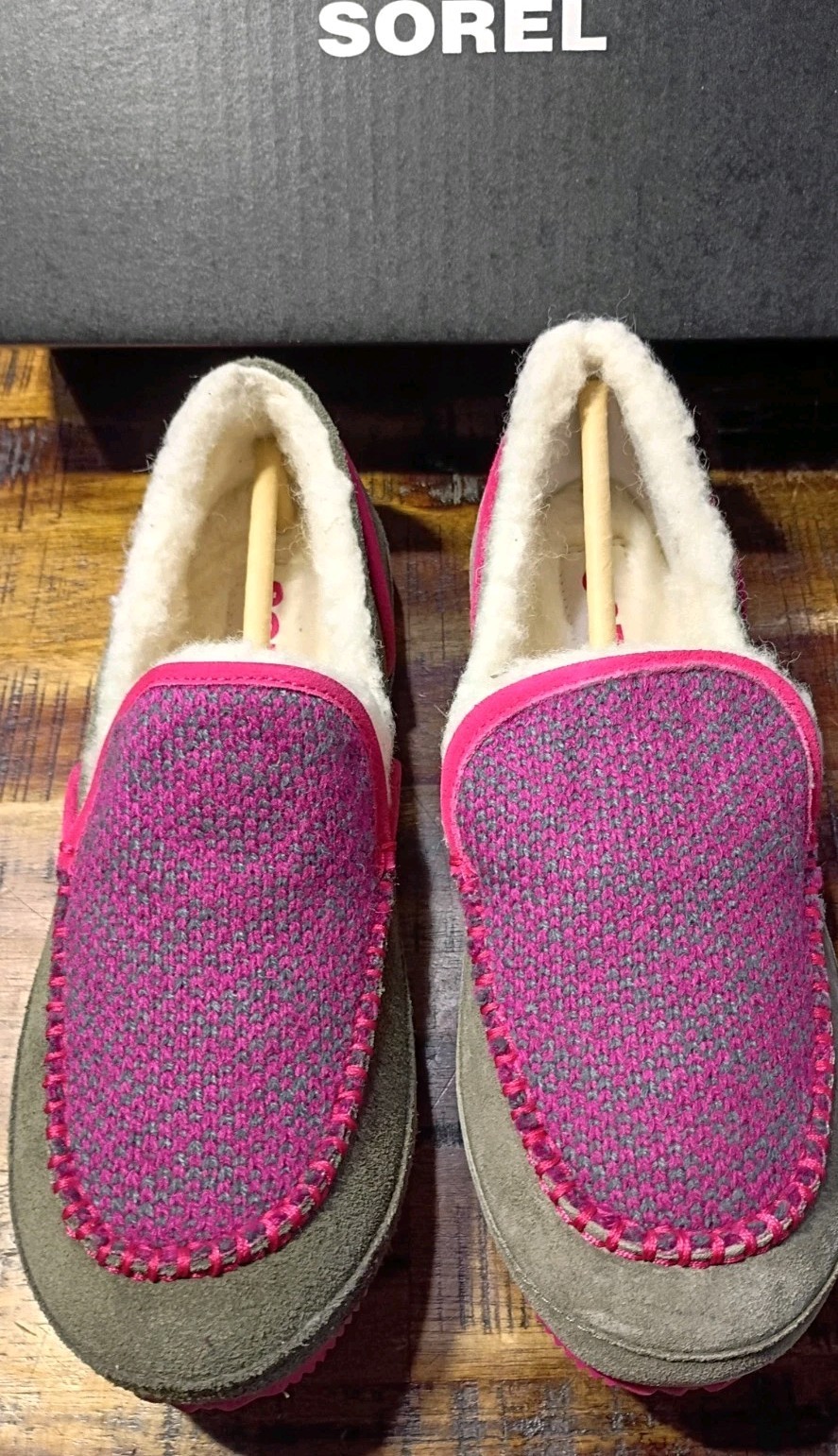Womens Sorel Tremblant 2 Suede Moccasin Insulate Snow Slipper IndoorOutdoor Sz 8