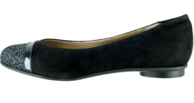 Beautifeel Lavender Croc Black Suede Ballet Flats Z4806 Size 5 – 5.5 US / 36 EU