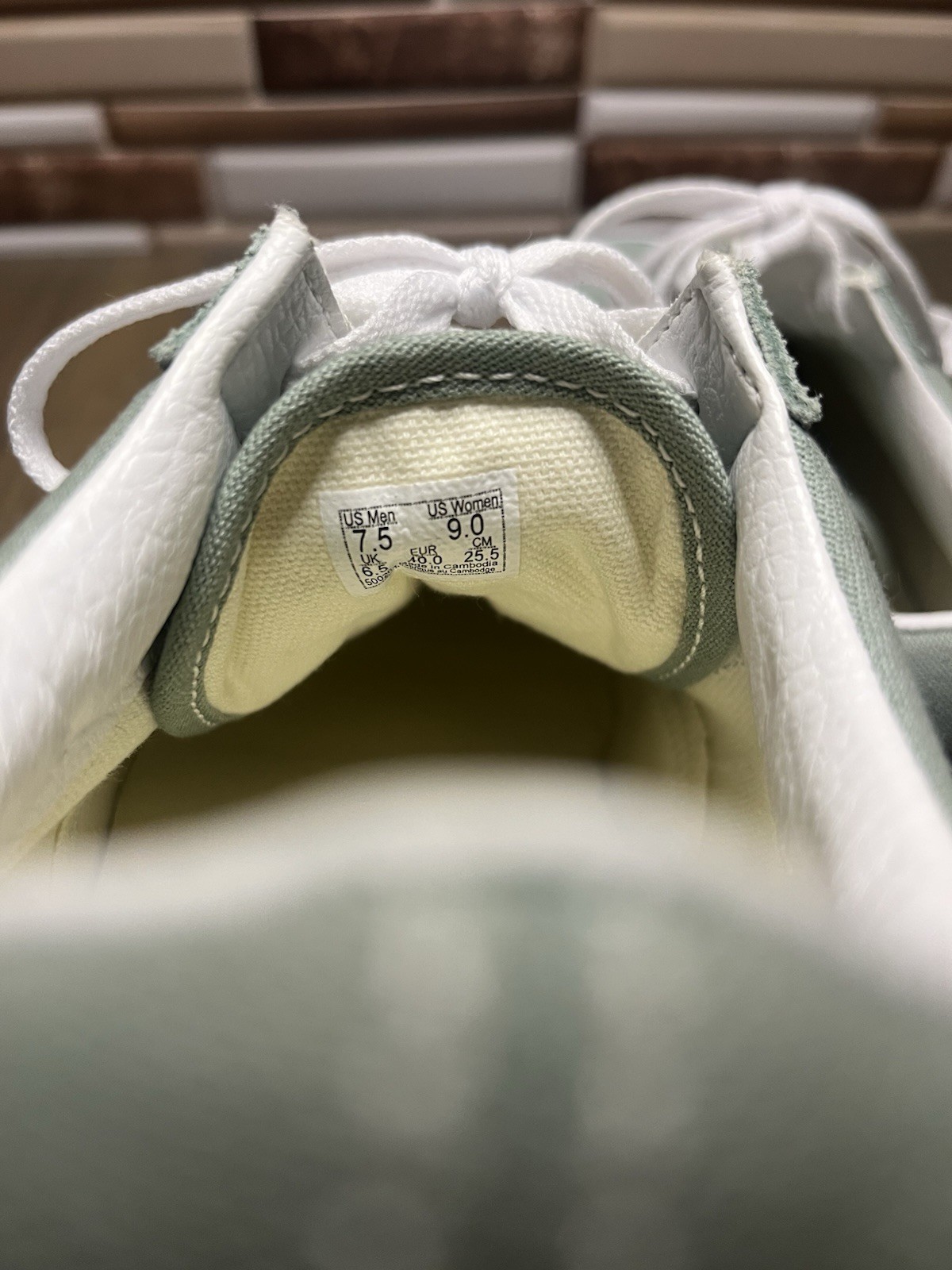 VANS Old Skool Shoe Size 9 Women Size 7.5 Men Mint Green Low Top Gently Used