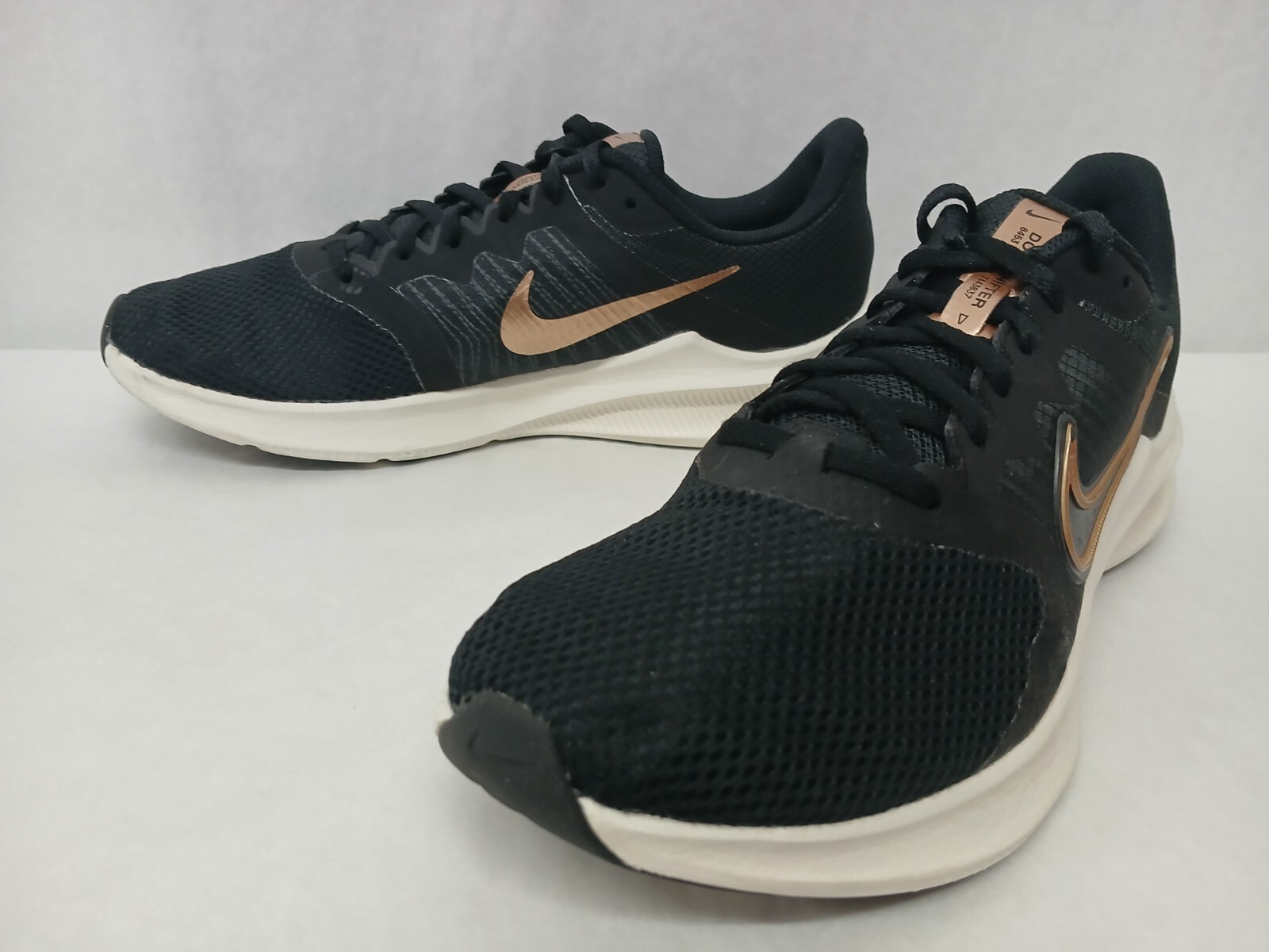Nike Womens Downshifter 11 Running Shoes CW3413-002 Black Copper Coin Sail Sz 10
