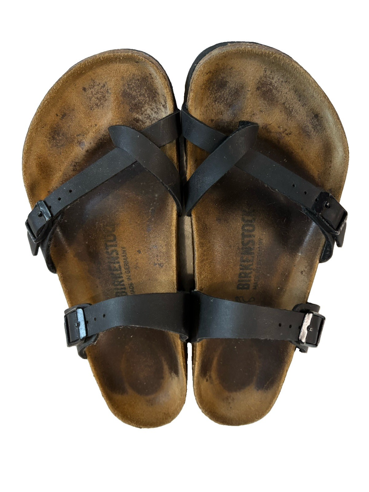 Birkenstock 40 Mayari Sandals Womens 9 Black Birko-Flor Germany Regular Width