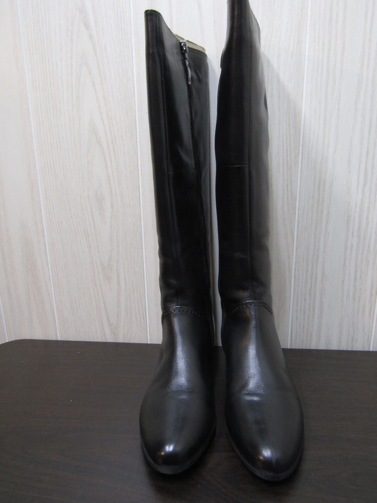 Gerry Weber Caren Black Leather Tall Boots Fur Lined Size Women EU 39 US 9