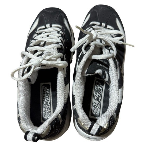 Skechers Womens Black White Sport Shoes sz 8 Activewear Outdoor Casual Trendy