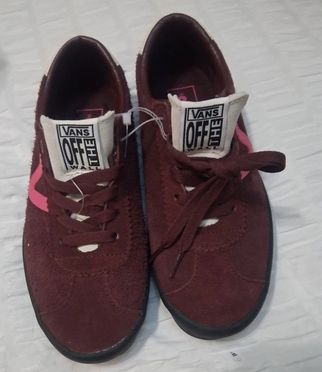Vans Brown Suede Pink Women’s 5 / Men’s 3.5 Low Top Sneakers Shoes Kids
