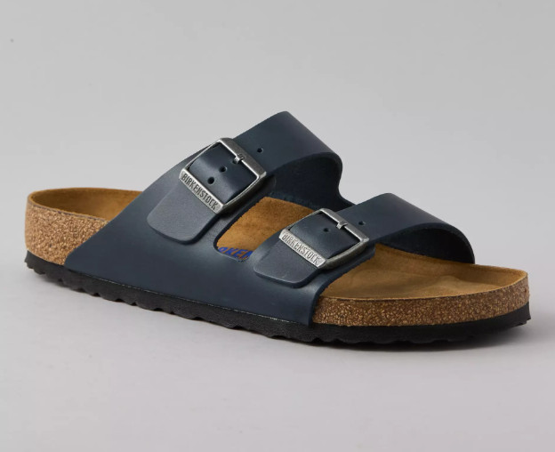 BIRKENSTOCK Arizona Blue Oiled Leather Unisex Comfort Clog Sandals (Wide/Narrow)