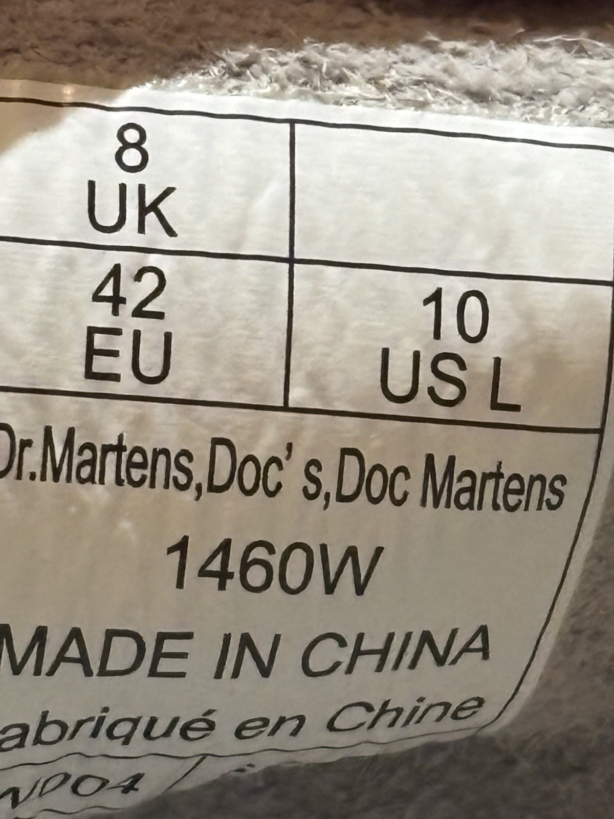 Dr. Martens White 1460 Leather Boots 10USL/8UK