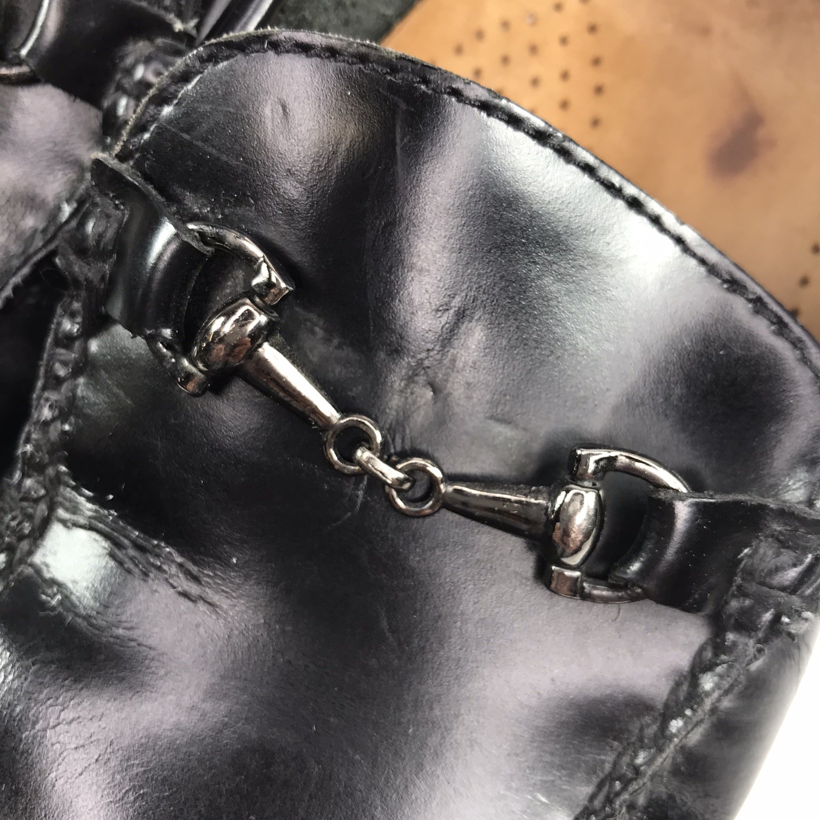 GH Bass Weejuns Womens 9 Limited Edition “Yale” Horse Bit Black Leather Loafers