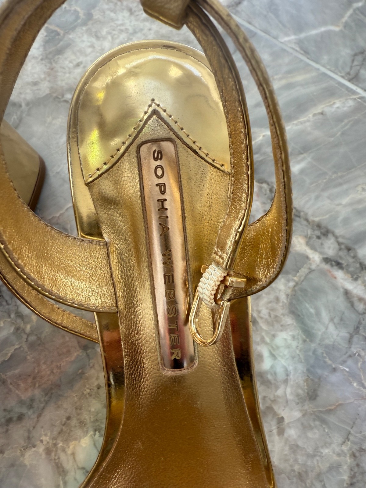 Sophia Webster Lillico Crystal Embellished Sandals sz 37.5/ 7.5
