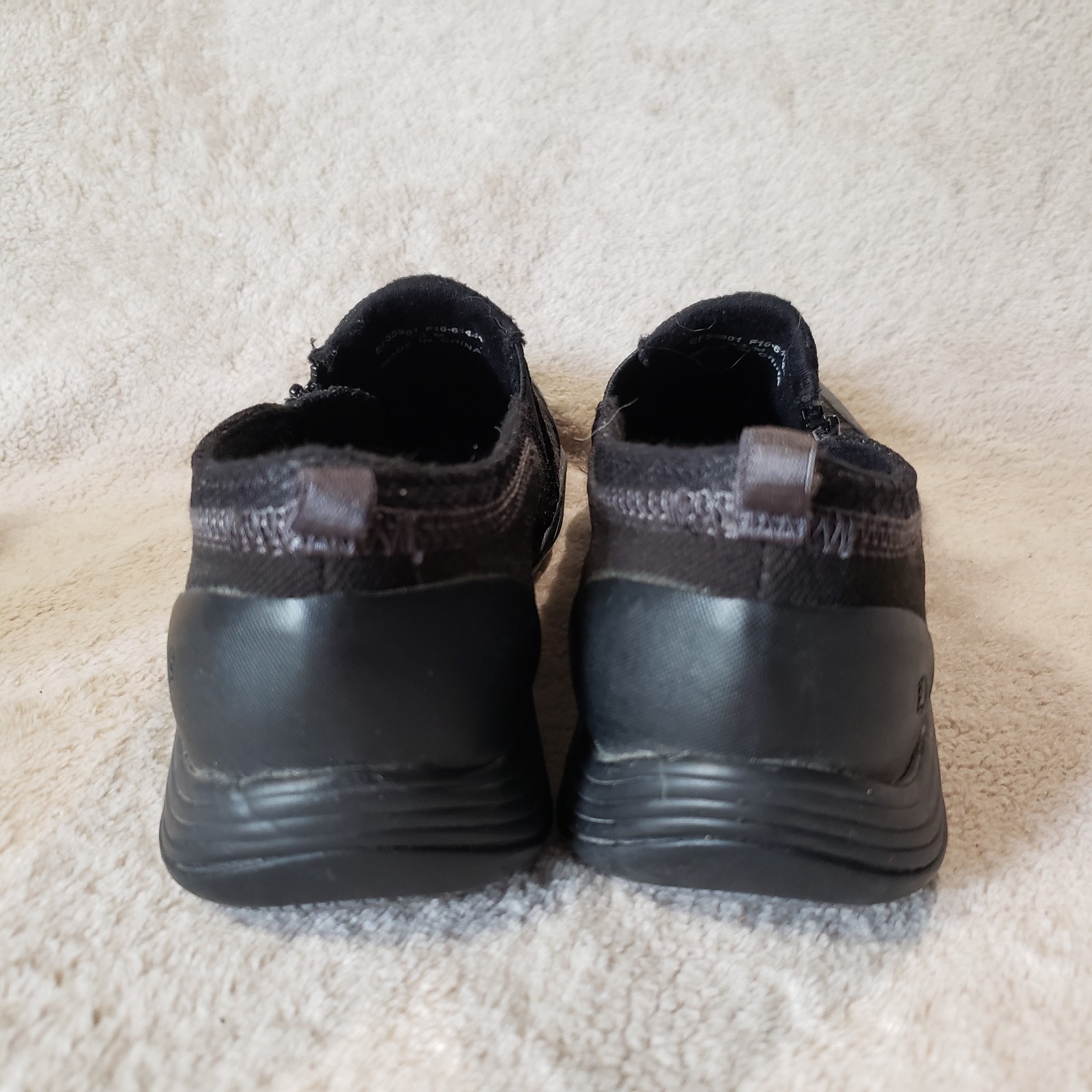 Grasshoppers Ortholite Slip‑On Zip Up Shoes Black Womens 6.5 M