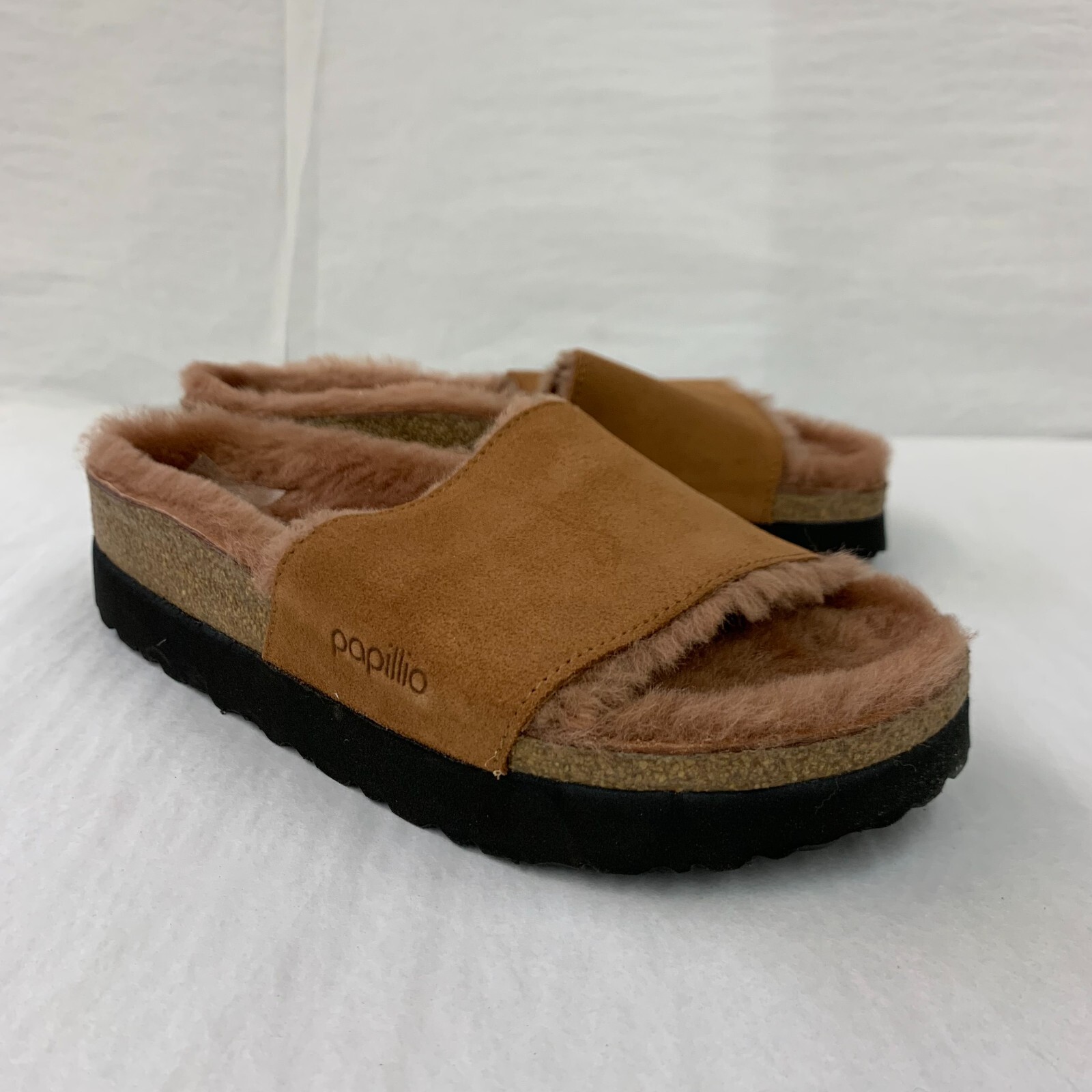 Birkenstock New w/o Box Cora Papillio Shearling Terracotta Suede Nar Select Size