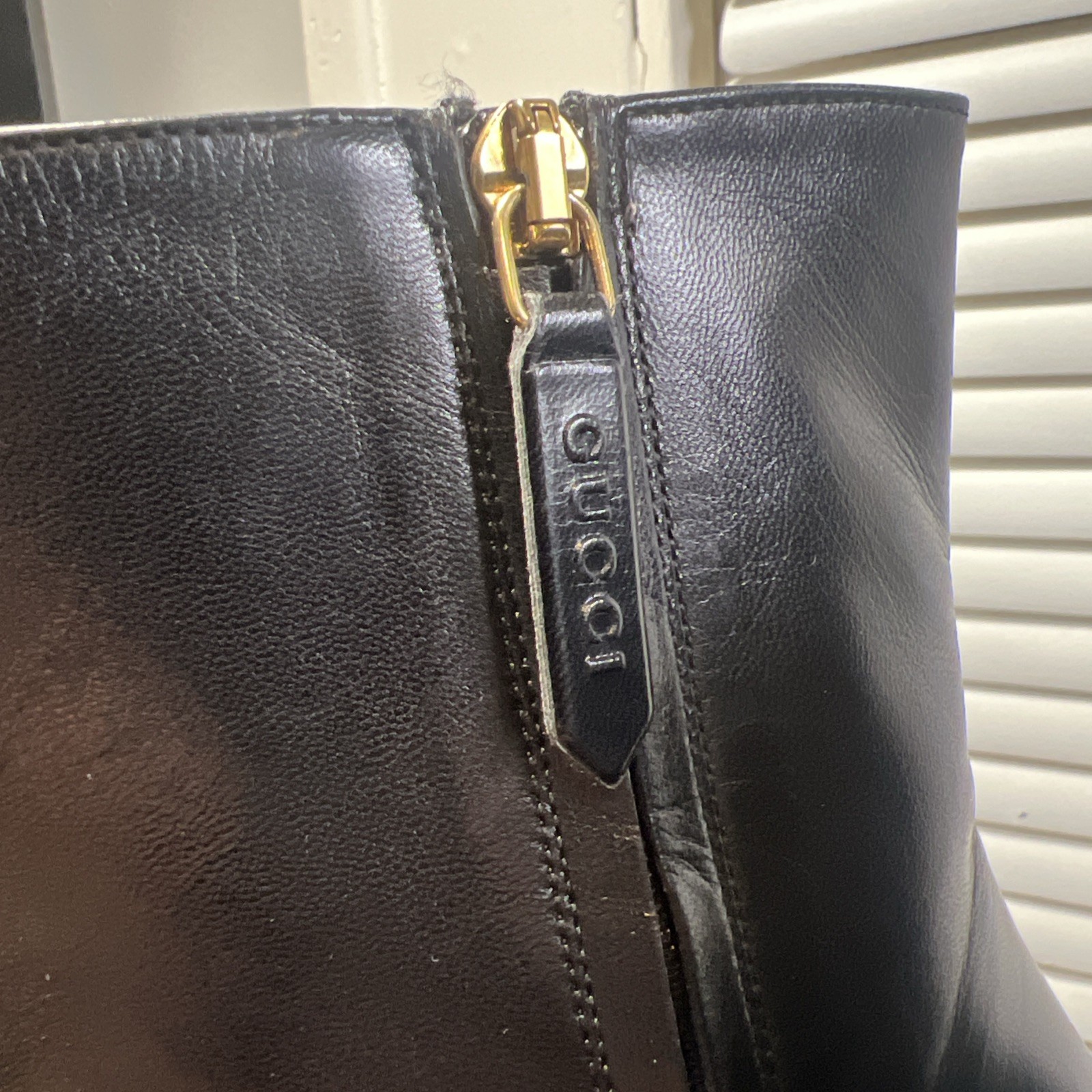 Gucci Carly Malaga Studded Ankle Boots 36.5 Black Leather Web Stripe