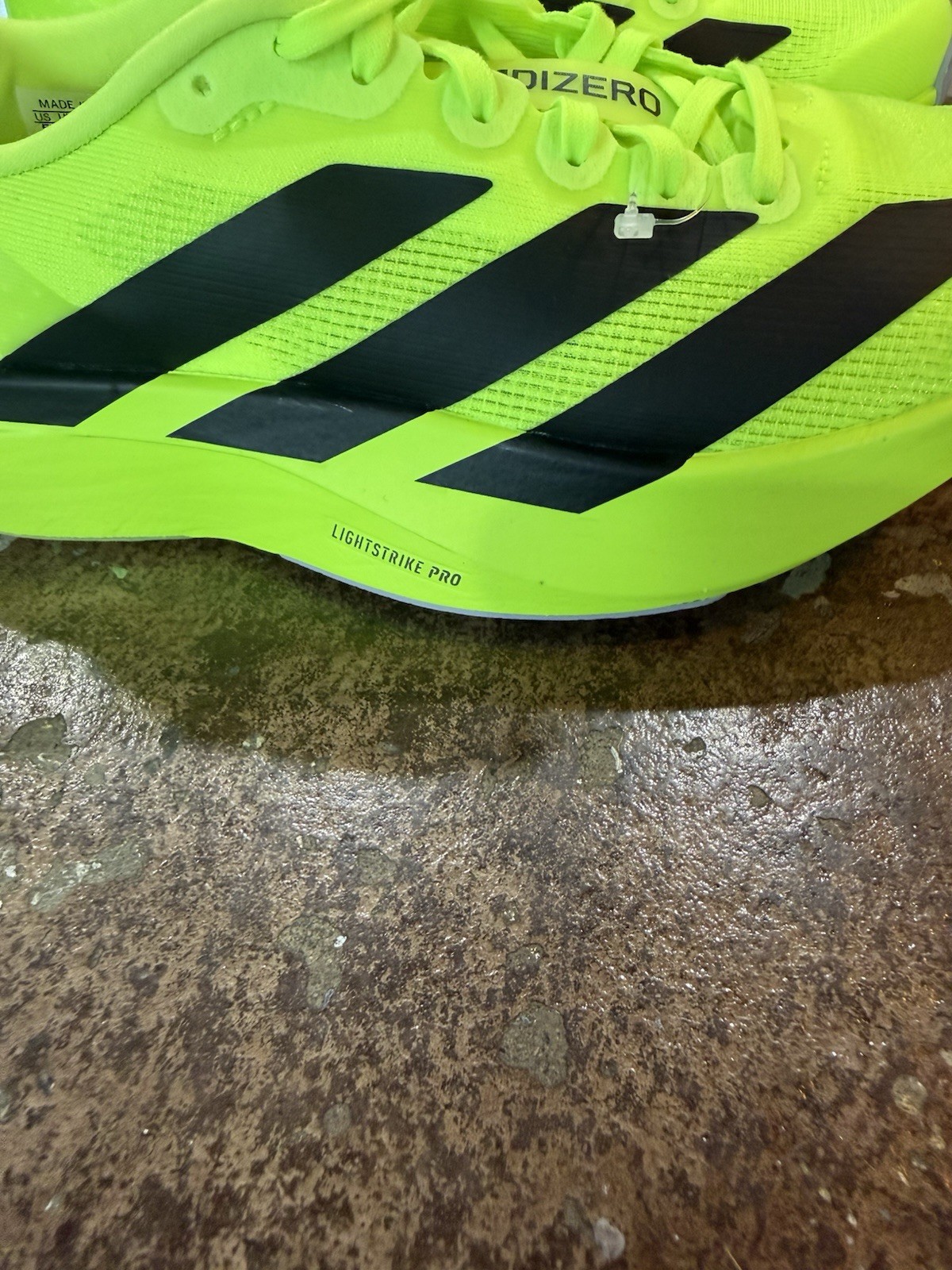 Adidas Women’s Evo SL Lucid Lemon Black Running Shoes Size 5