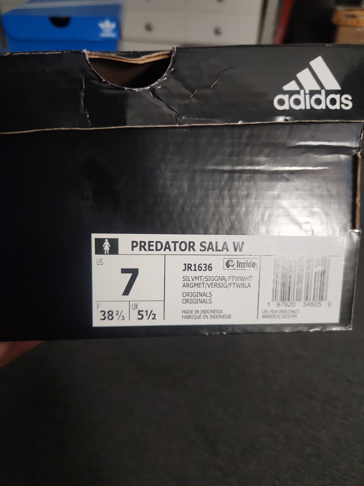 Adidas Predator Sala W Women’s Size 7 Silver N Green