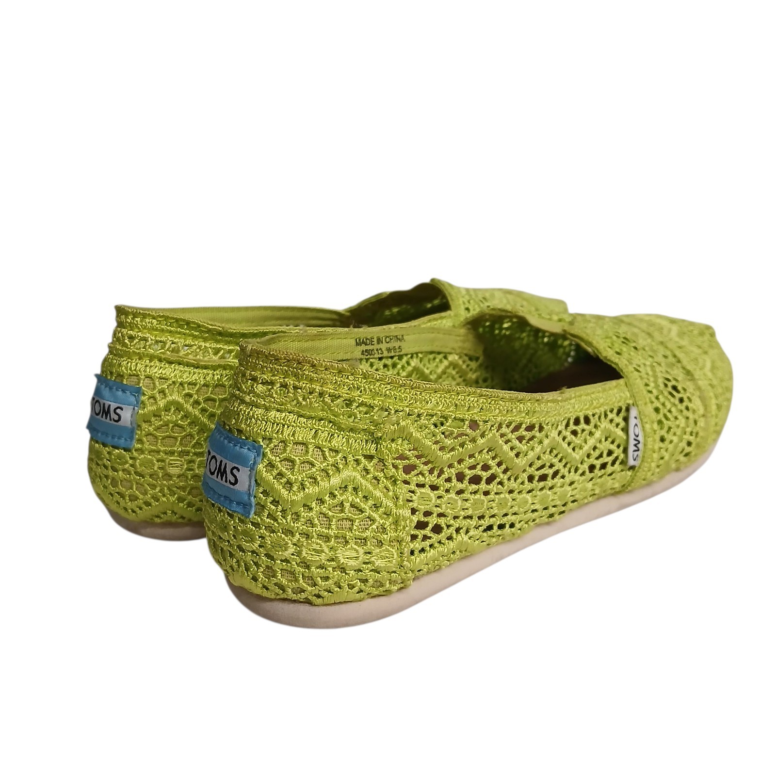 TOMS Women’s Alpargata Crochet Slip-On Casual Shoe Lightweight Yellow Size W 9.5