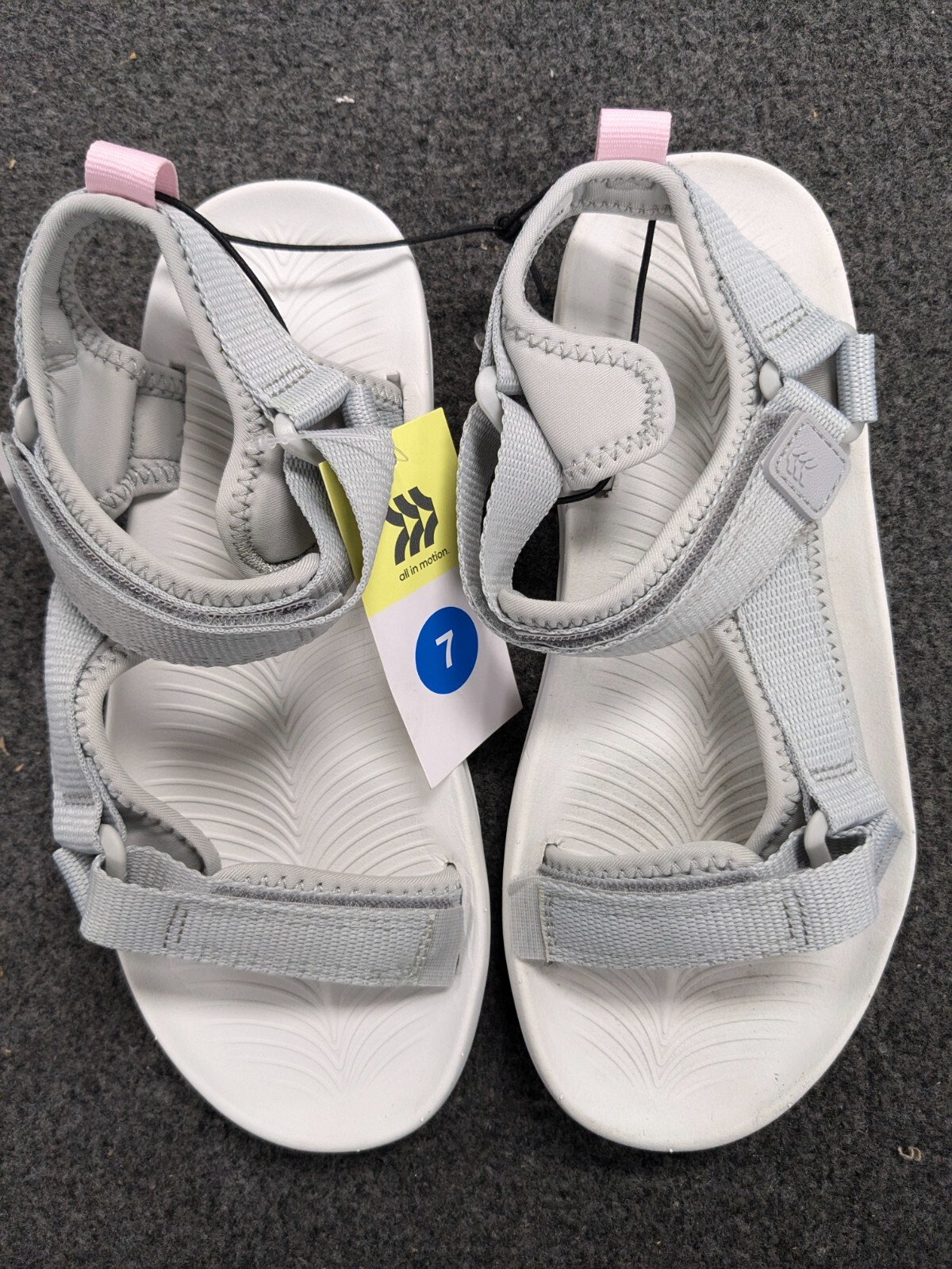 All in Motion Women’s Isla Sport Sandals – White/Light Pink *SIZE 7* R3P5