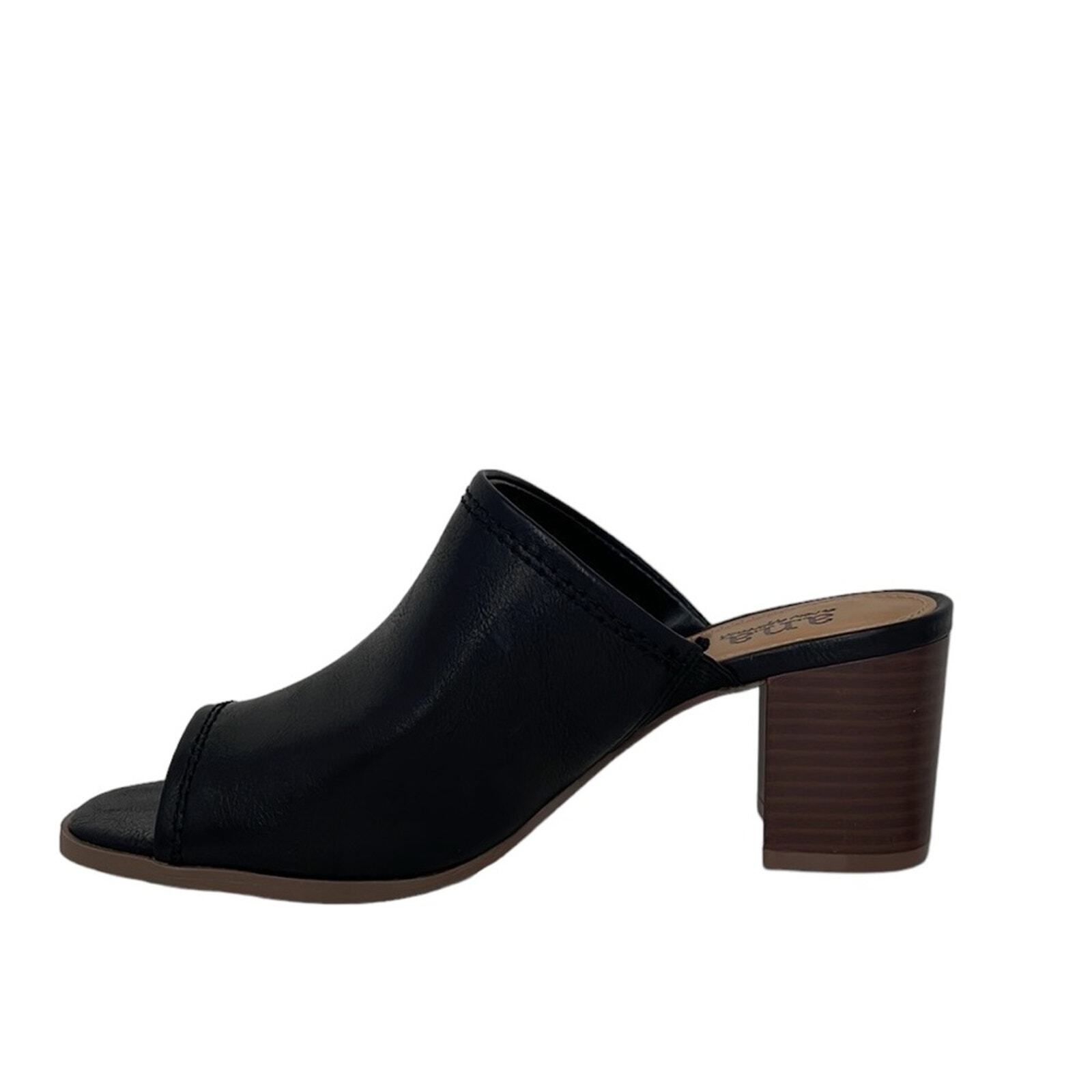 a.n.a Sandals Shoes Heels NWT Open Toe Black Size 6.5 6 1/2